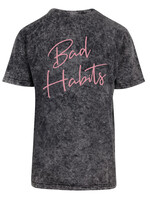 BAD HABITS SIGNATURE ACID TEE SOFT PINK PRINT