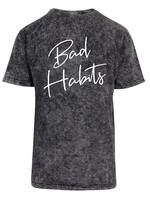 BAD HABITS SIGNATURE TEE ACID BLACK