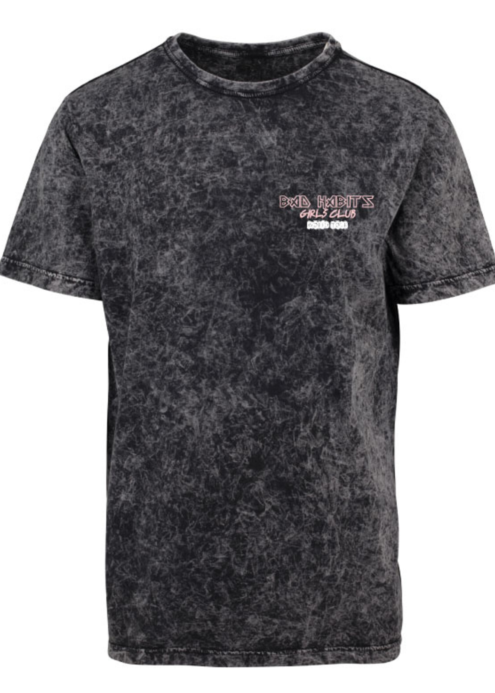 BAD HABITS GIRLS CLUB WORLD TOUR TEE ACID BLACK