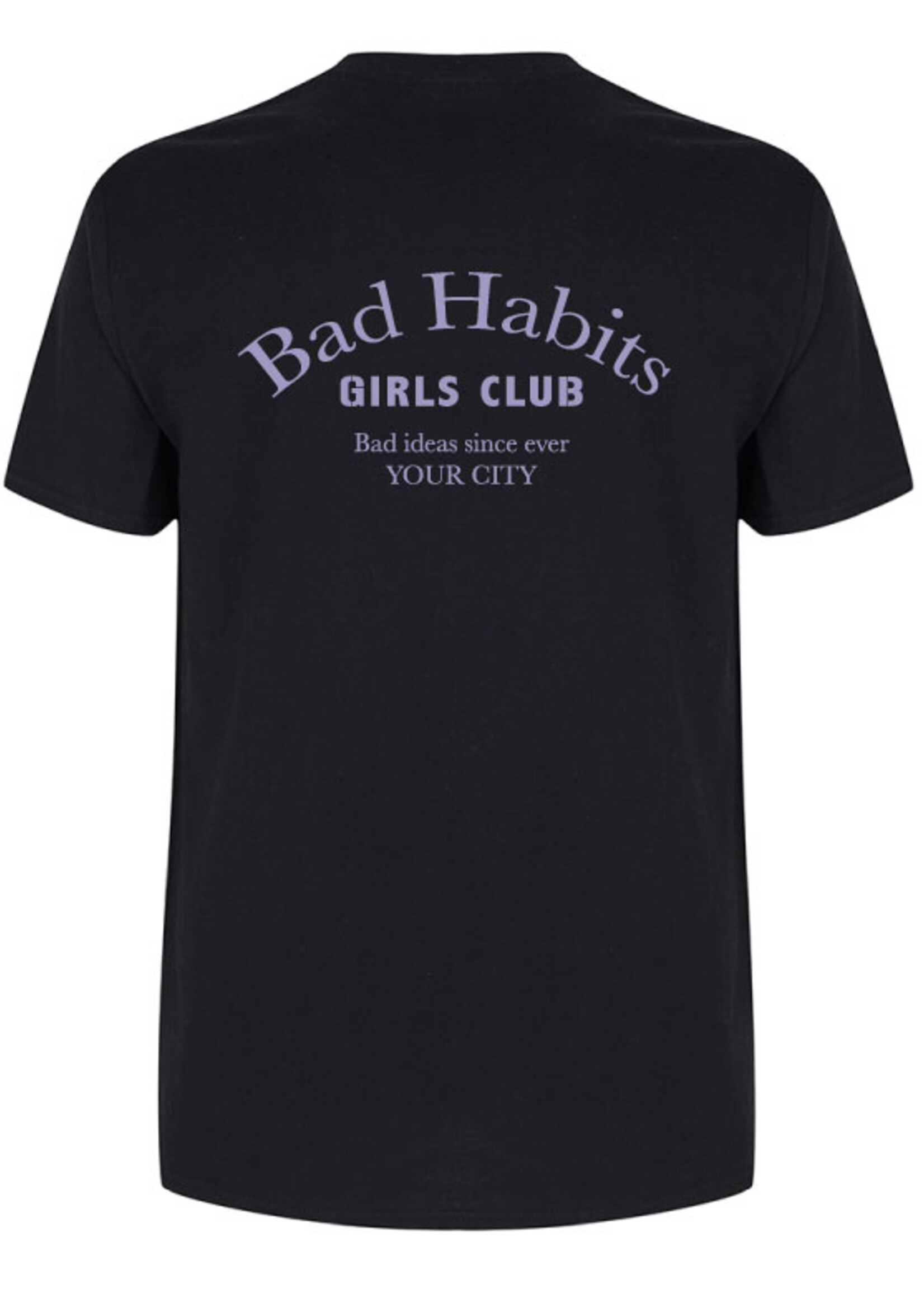 BAD HABITS GIRLS CLUB COUTURE TEE LILAC PRINT (CUSTOM)