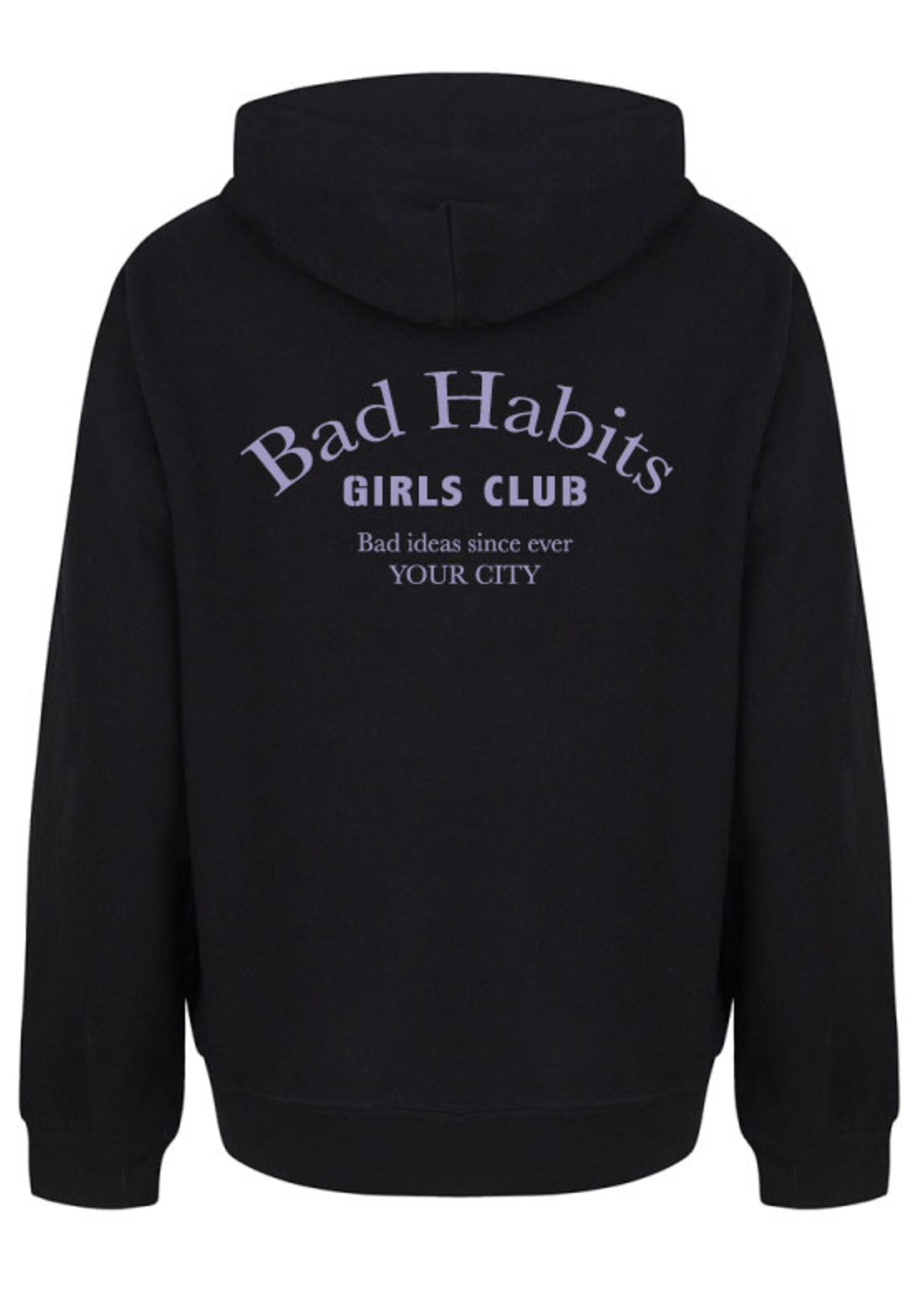 BAD HABITS GIRLS CLUB COUTURE HOODIE LILAC PRINT (CUSTOM)