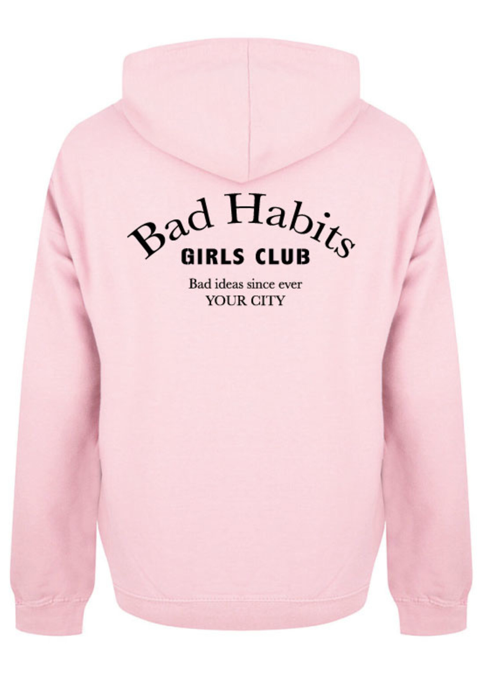 BAD HABITS GIRLS CLUB COUTURE HOODIE SOFT PINK (CUSTOM)