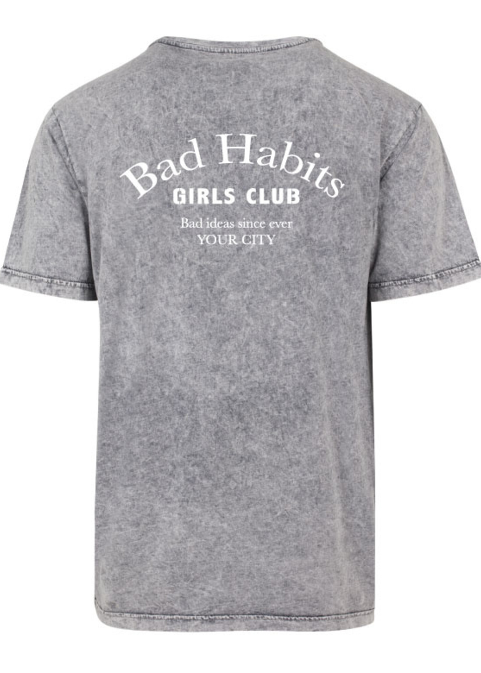 BAD HABITS GIRLS CLUB COUTURE TEE ACID GREY (CUSTOM)
