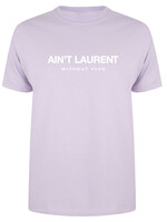 AIN'T LAURENT TEE LILAC/WHITE