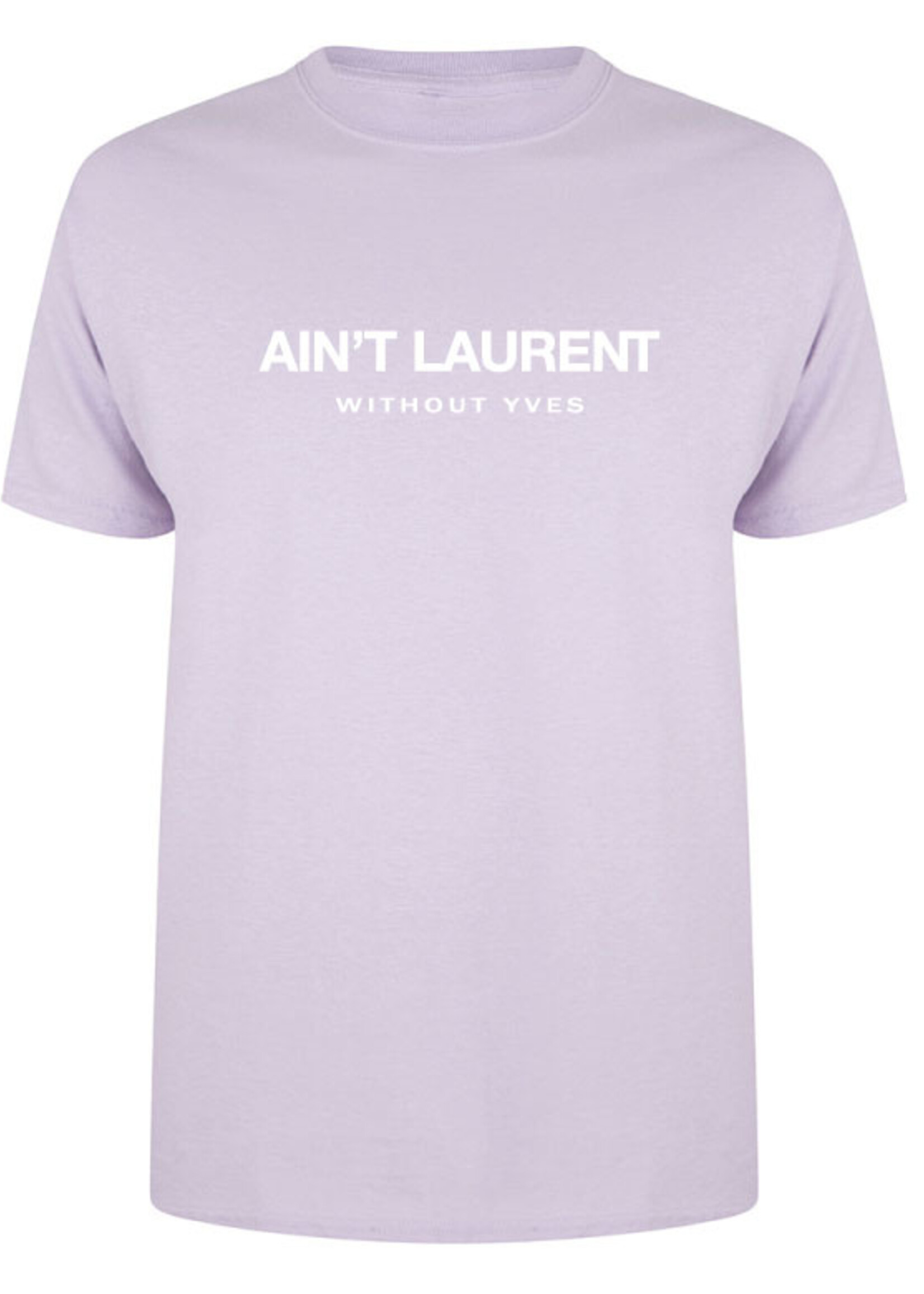AIN'T LAURENT TEE LILAC/WHITE