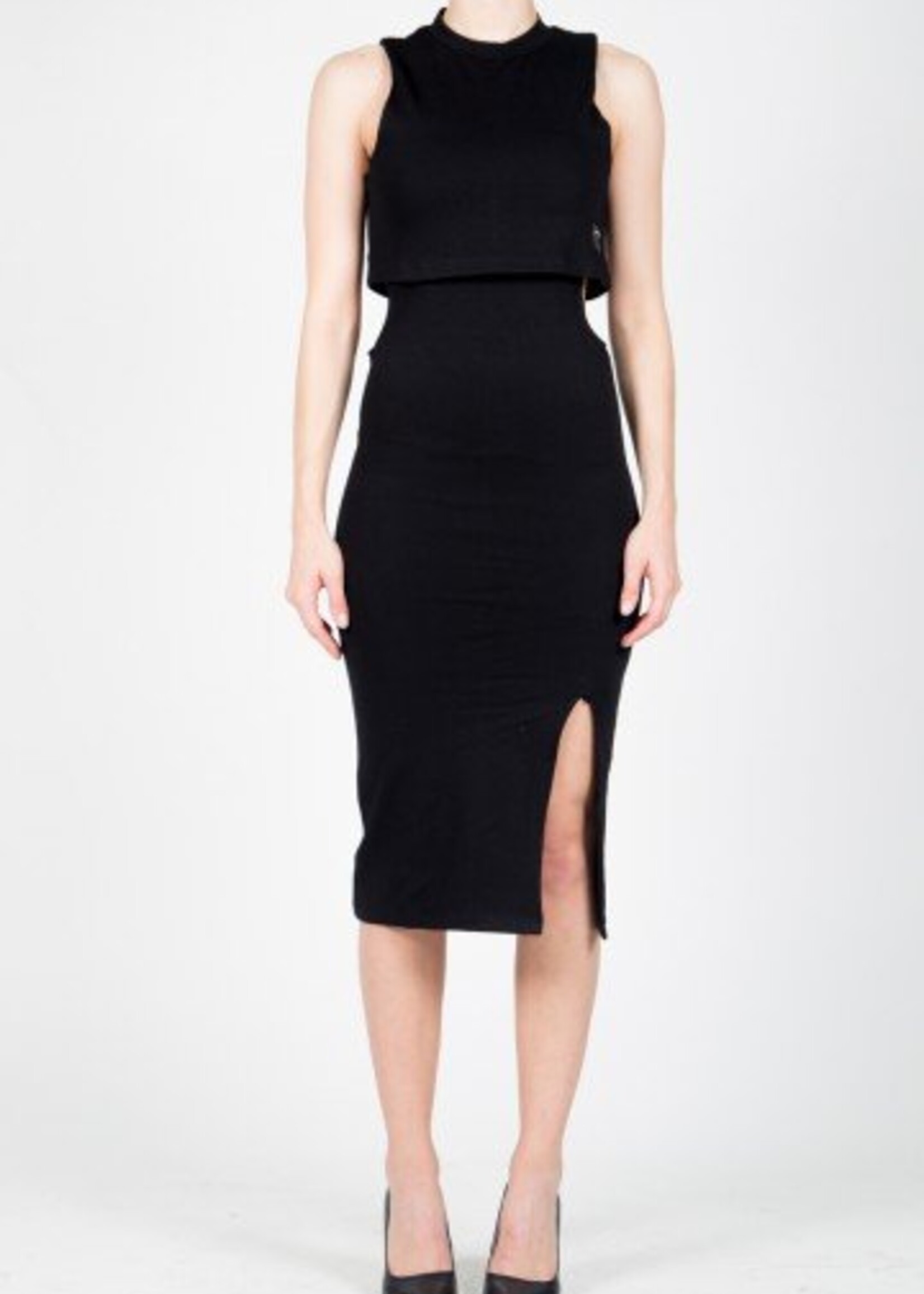SIXTH JUNE CUT OUT DRESS BLACK