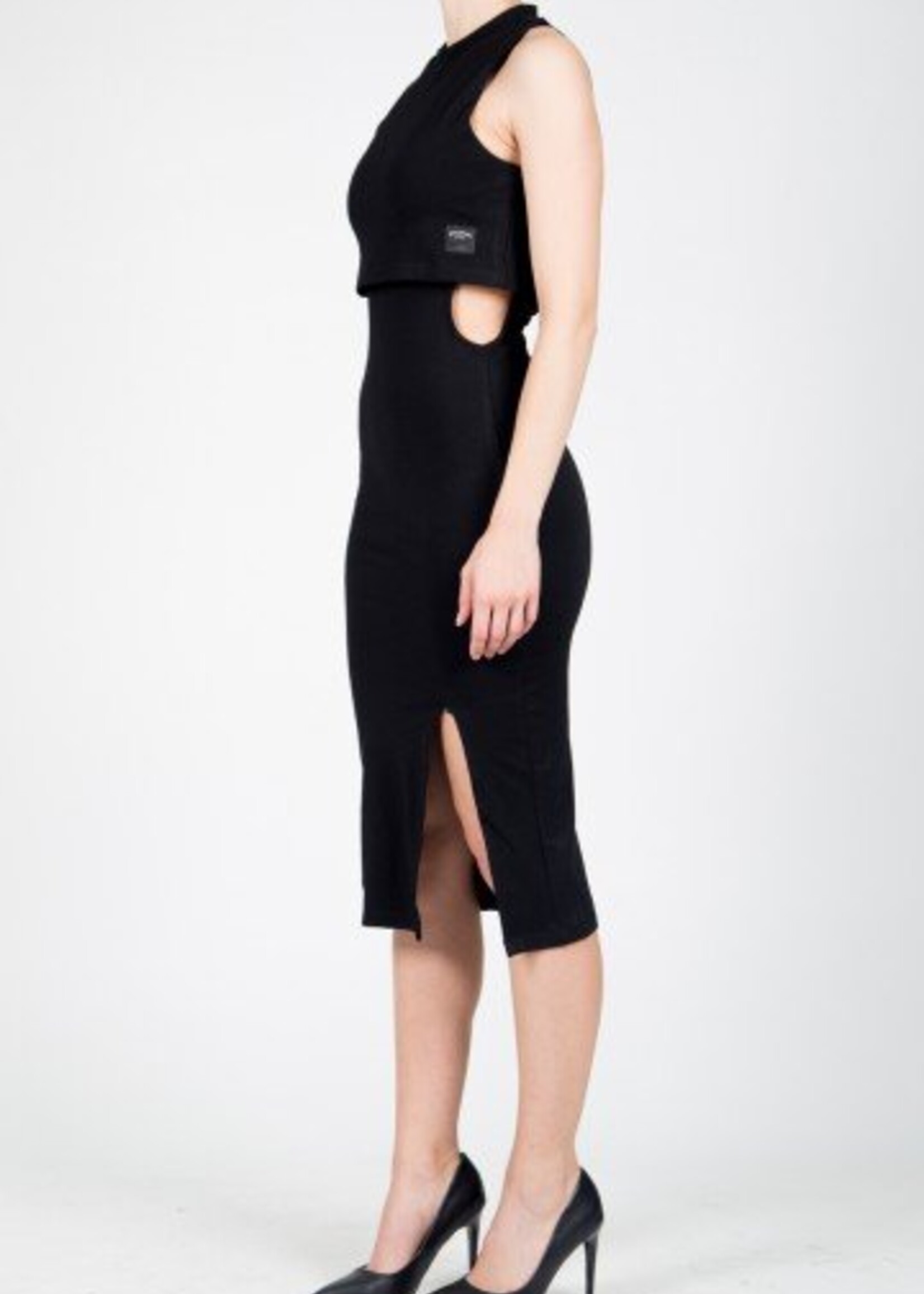 SIXTH JUNE CUT OUT DRESS BLACK