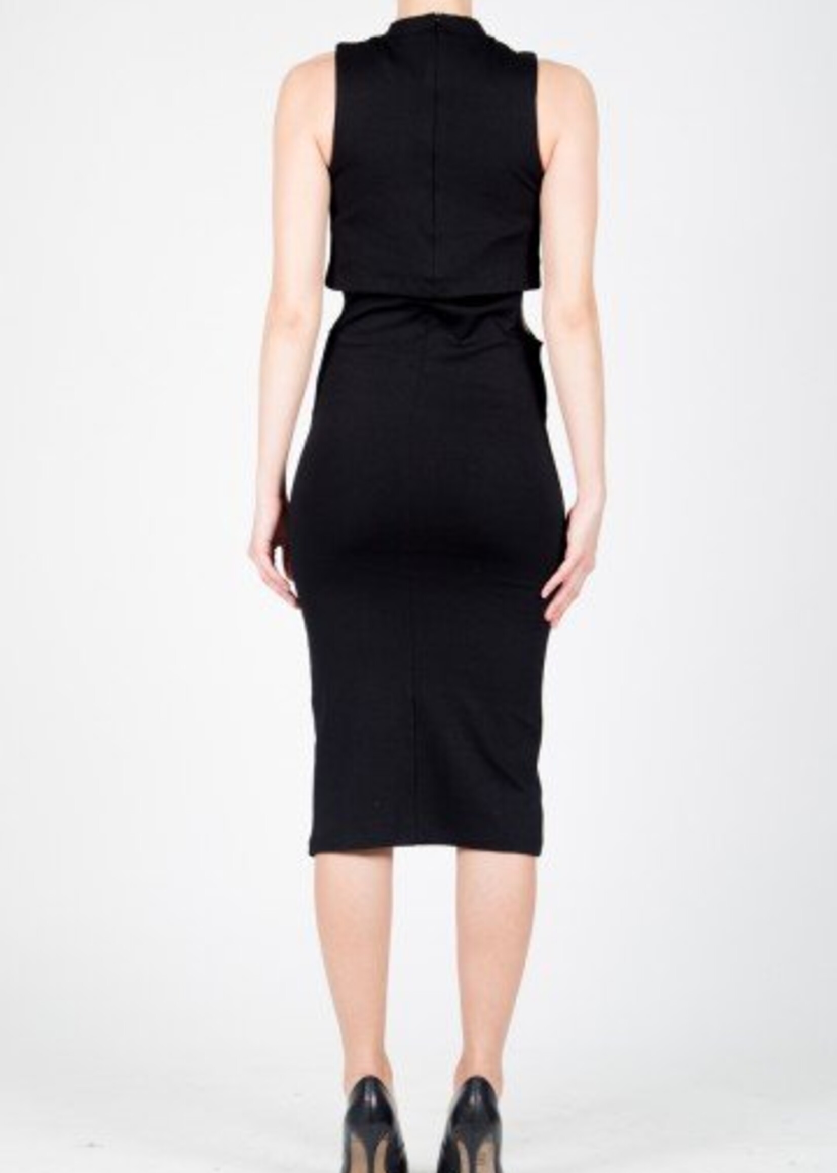 SIXTH JUNE CUT OUT DRESS BLACK