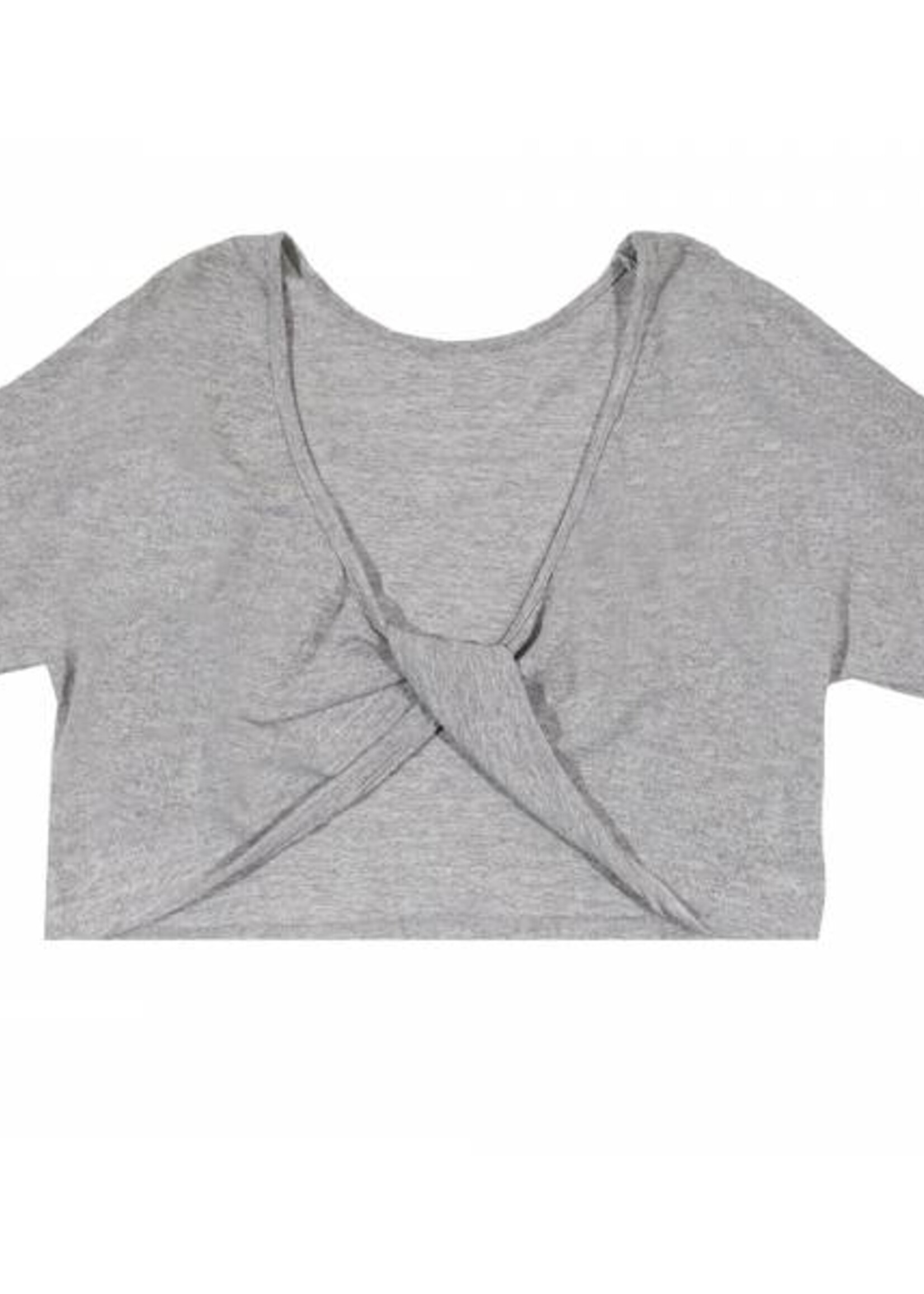 SIXTH JUNE TWISTED CROP TOP GREY