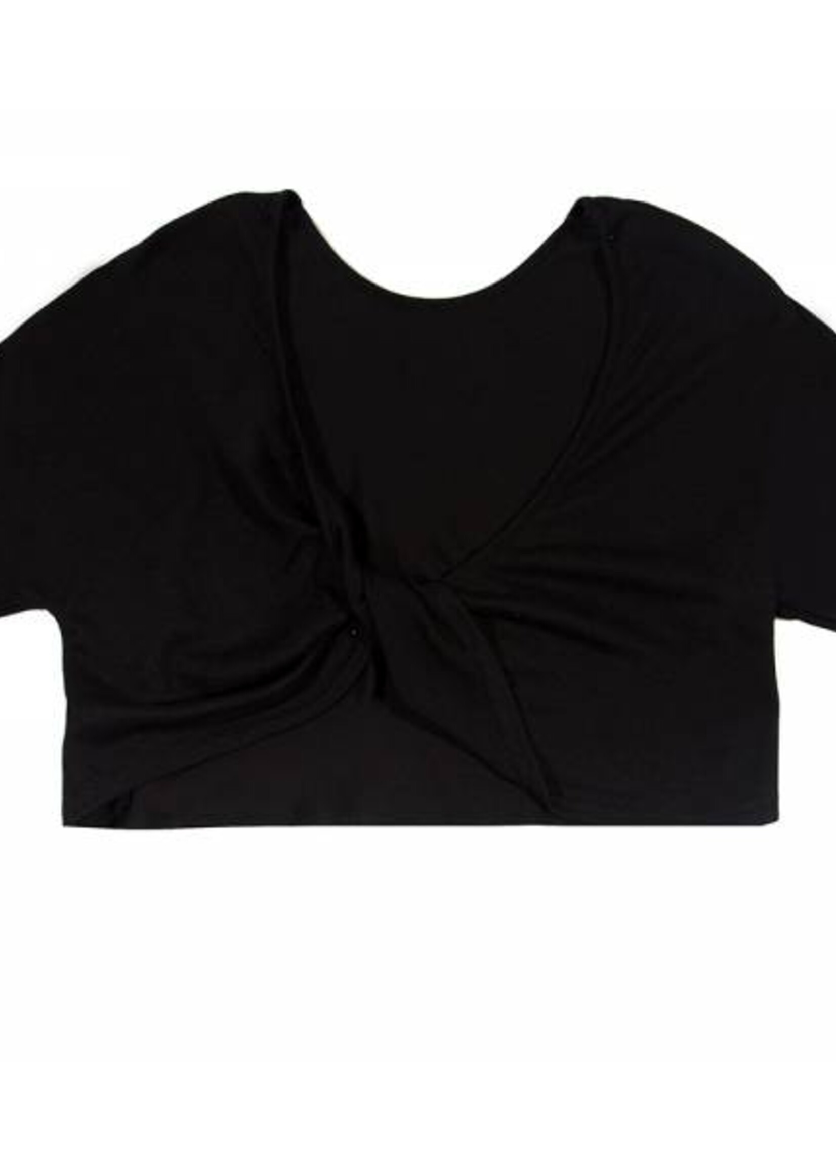 SIXTH JUNE TWISTED CROP TOP BLACK