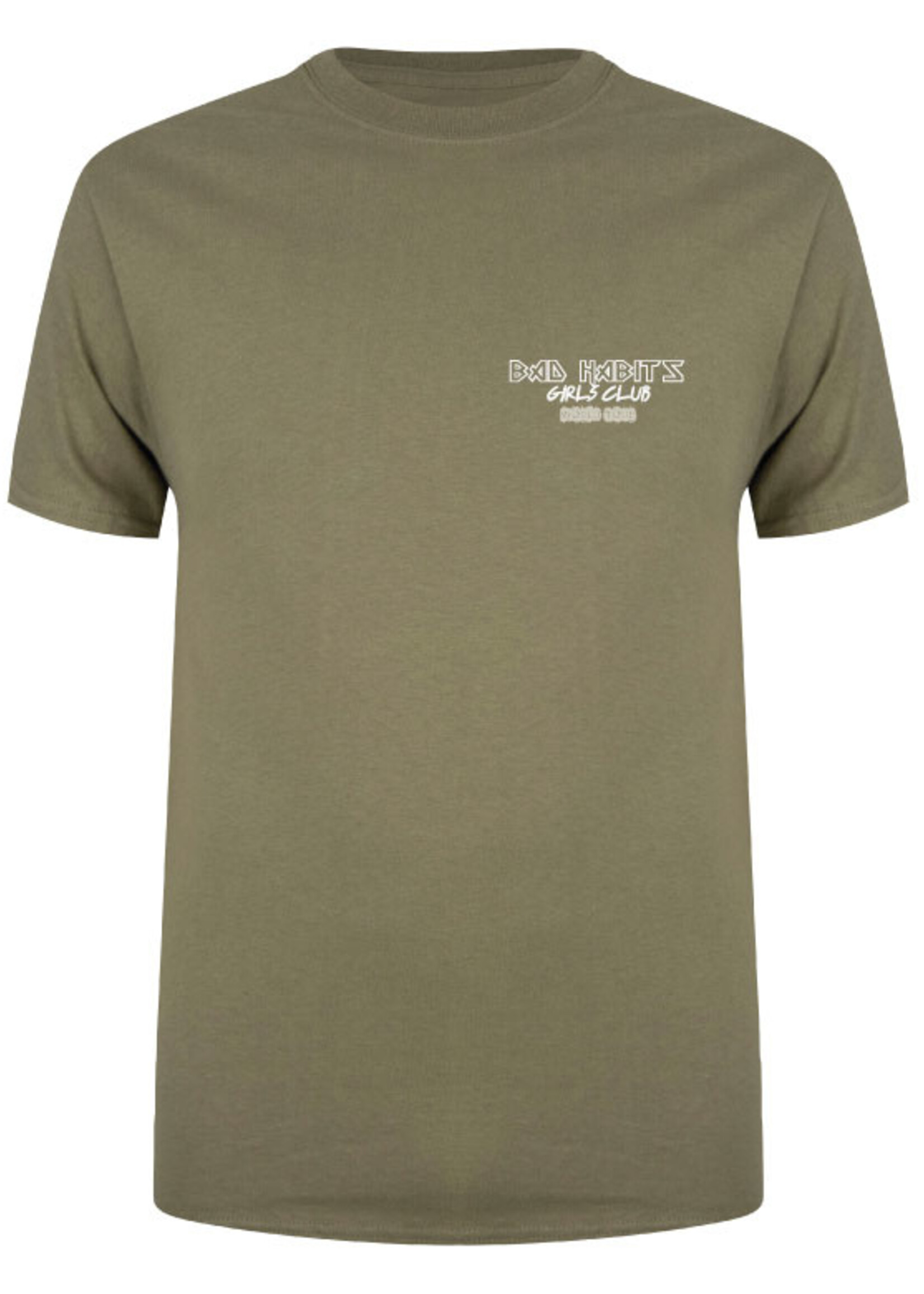 BAD HABITS GIRLS CLUB WORLD TOUR TEE OLIVE