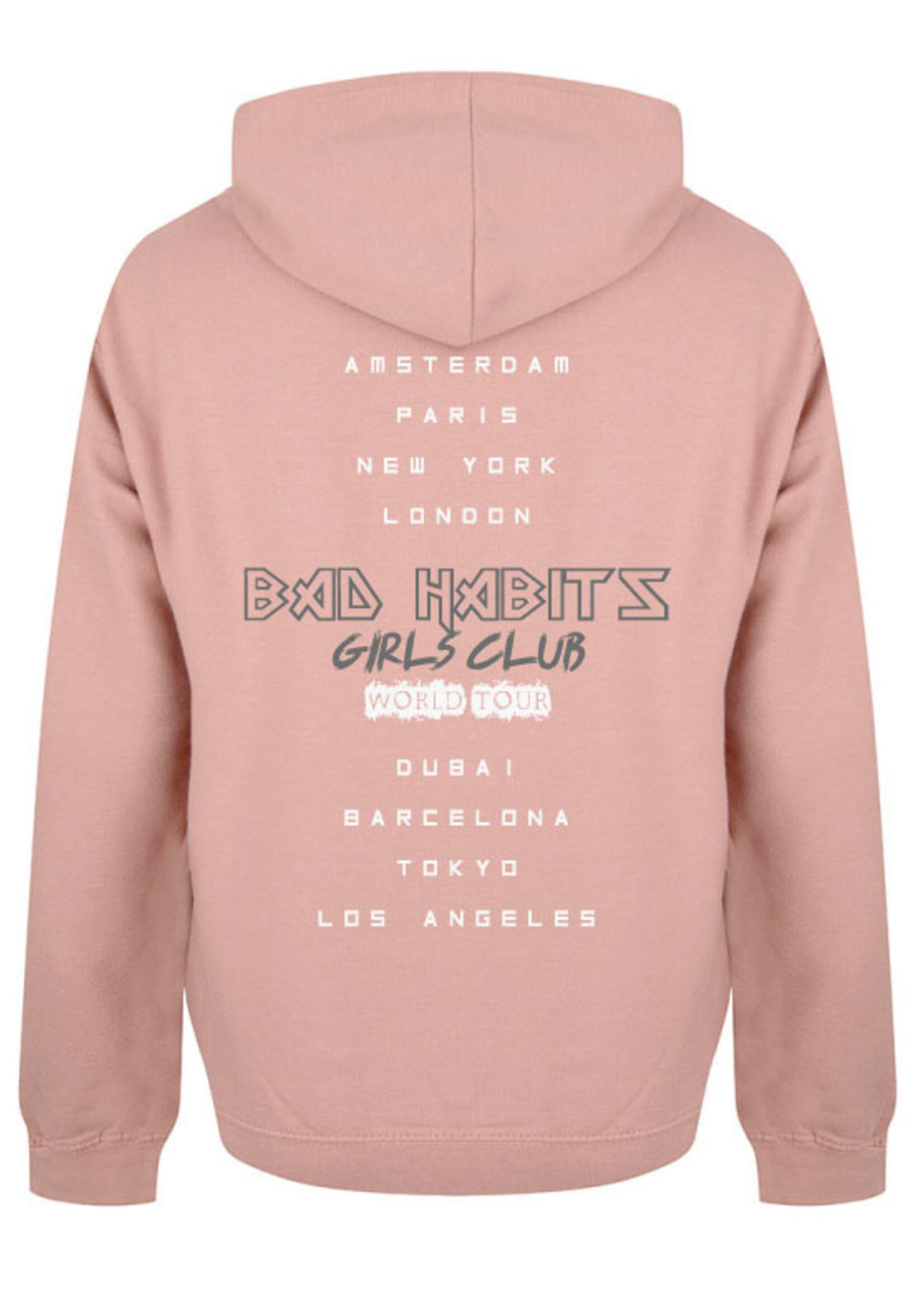 BAD HABITS GIRLS CLUB WORLD TOUR HOODIE DUSTY ROSE