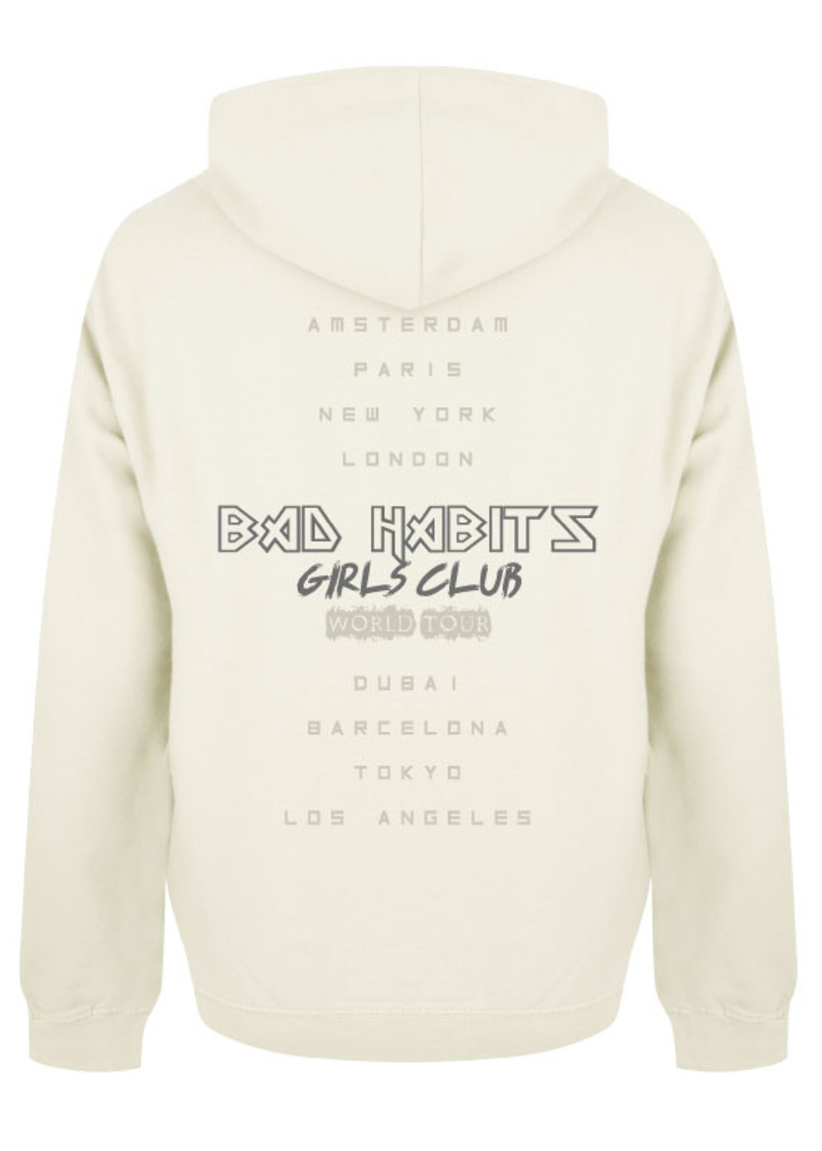 BAD HABITS GIRLS CLUB WORLD TOUR HOODIE CREAM