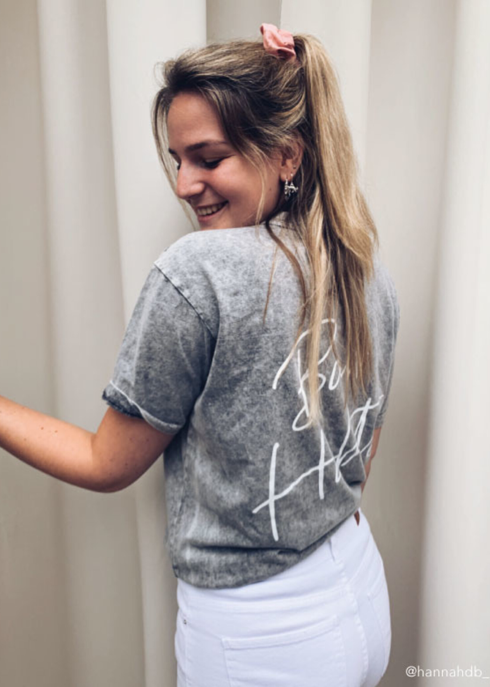 BAD HABITS SIGNATURE TEE ACID GREY