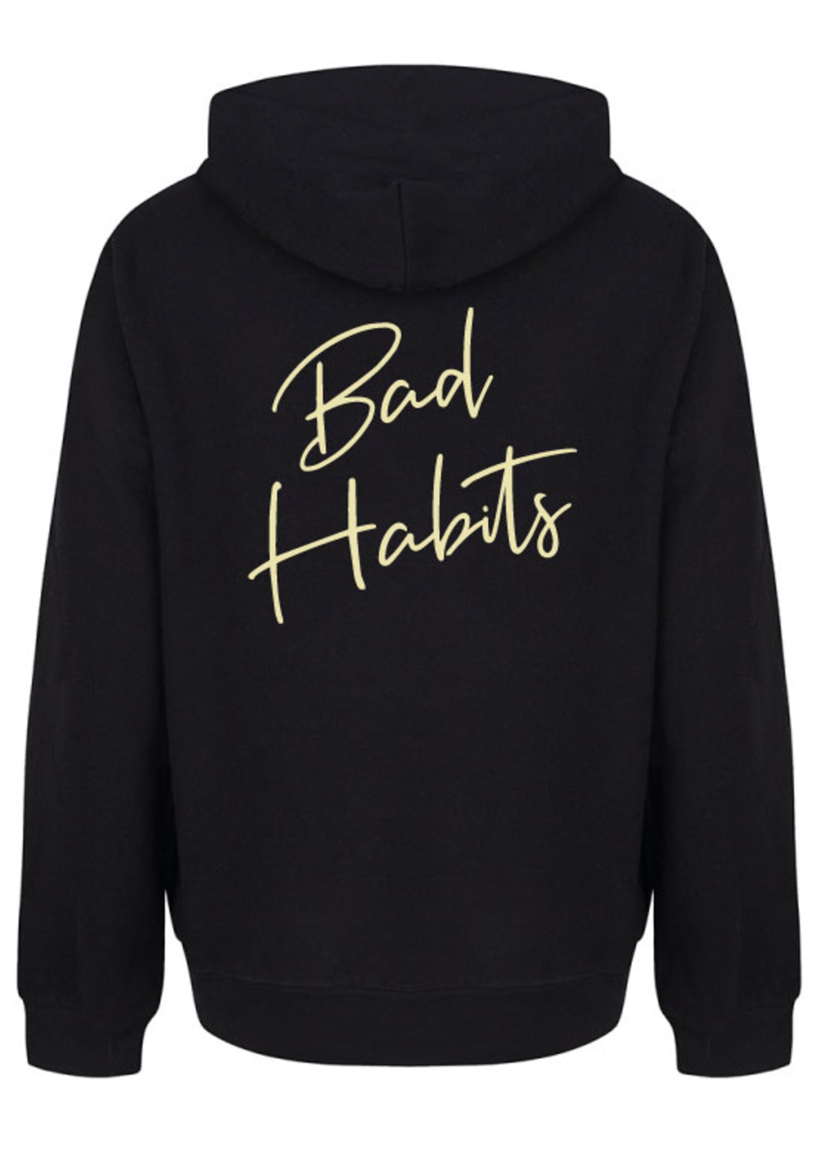 BAD HABITS SIGNATURE HOODIE BEIGE PRINT