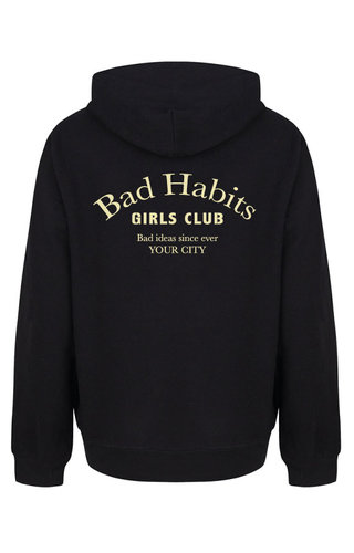 BAD HABITS GIRLS CLUB COUTURE HOODIE BEIGE PRINT (CUSTOM) BAD HABITS GIRLS CLUB COUTURE HOODIE BEIGE PRINT (CUSTOM)