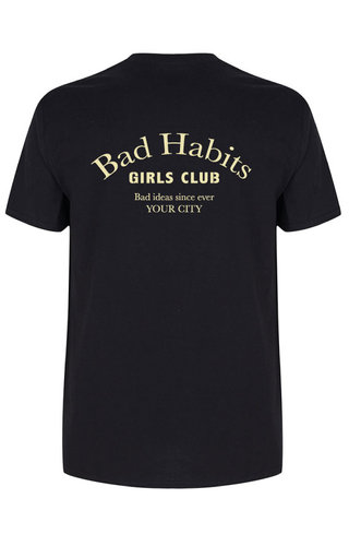 BAD HABITS GIRLS CLUB COUTURE TEE BEIGE PRINT (CUSTOM) 