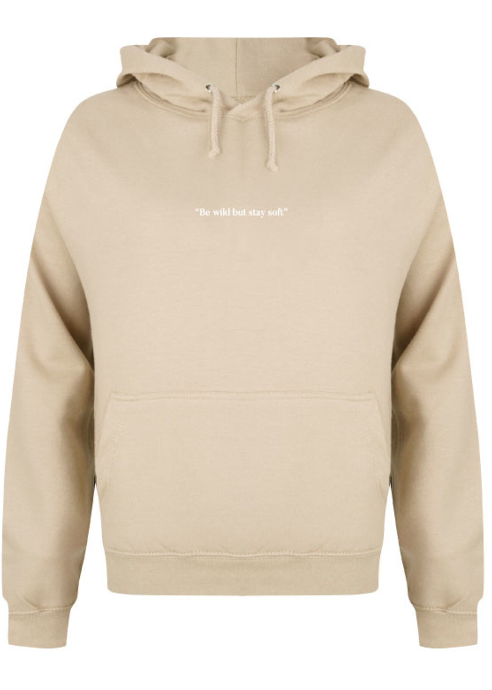 BE WILD STAY SOFT PHOTO HOODIE BEIGE