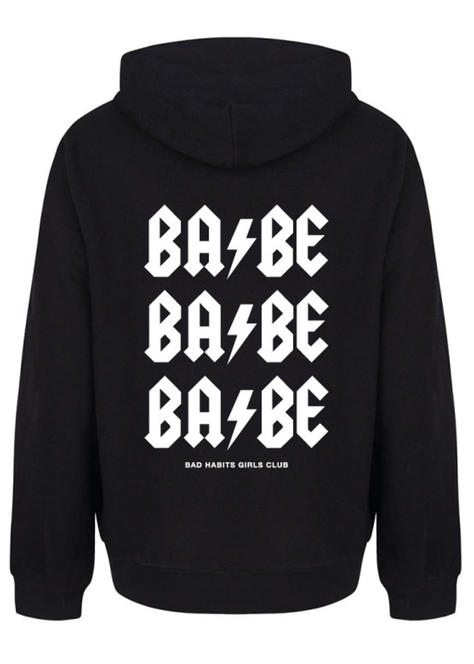 BABE BABE BABE HOODIE BLACK