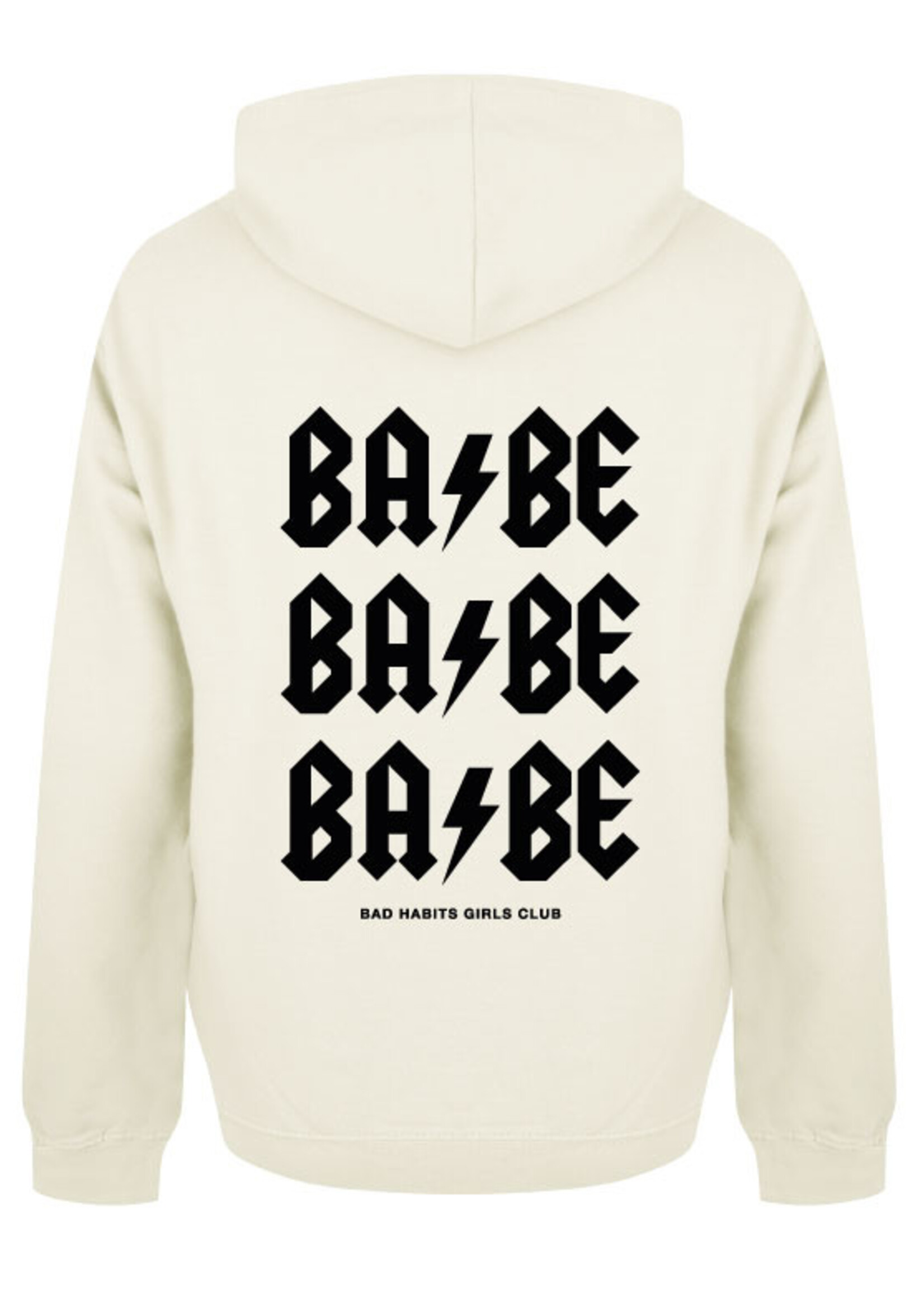 BABE BABE BABE HOODIE CREAM