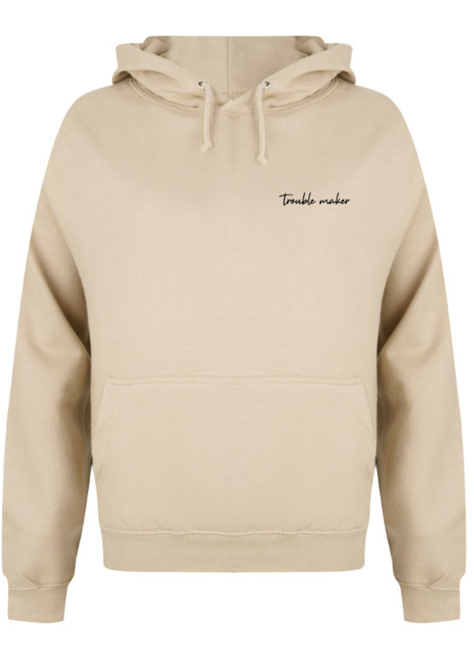TROUBLE MAKER HOODIE BEIGE