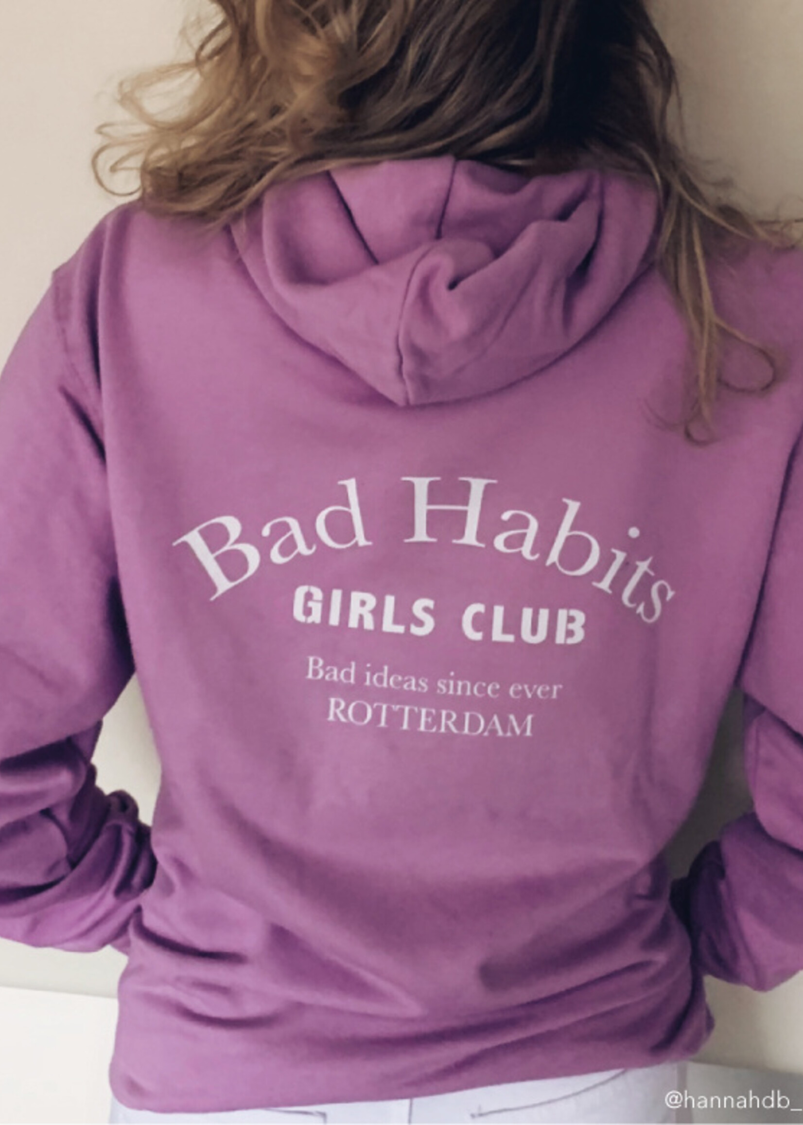 BAD HABITS GIRLS CLUB COUTURE HOODIE LILAC (CUSTOM)