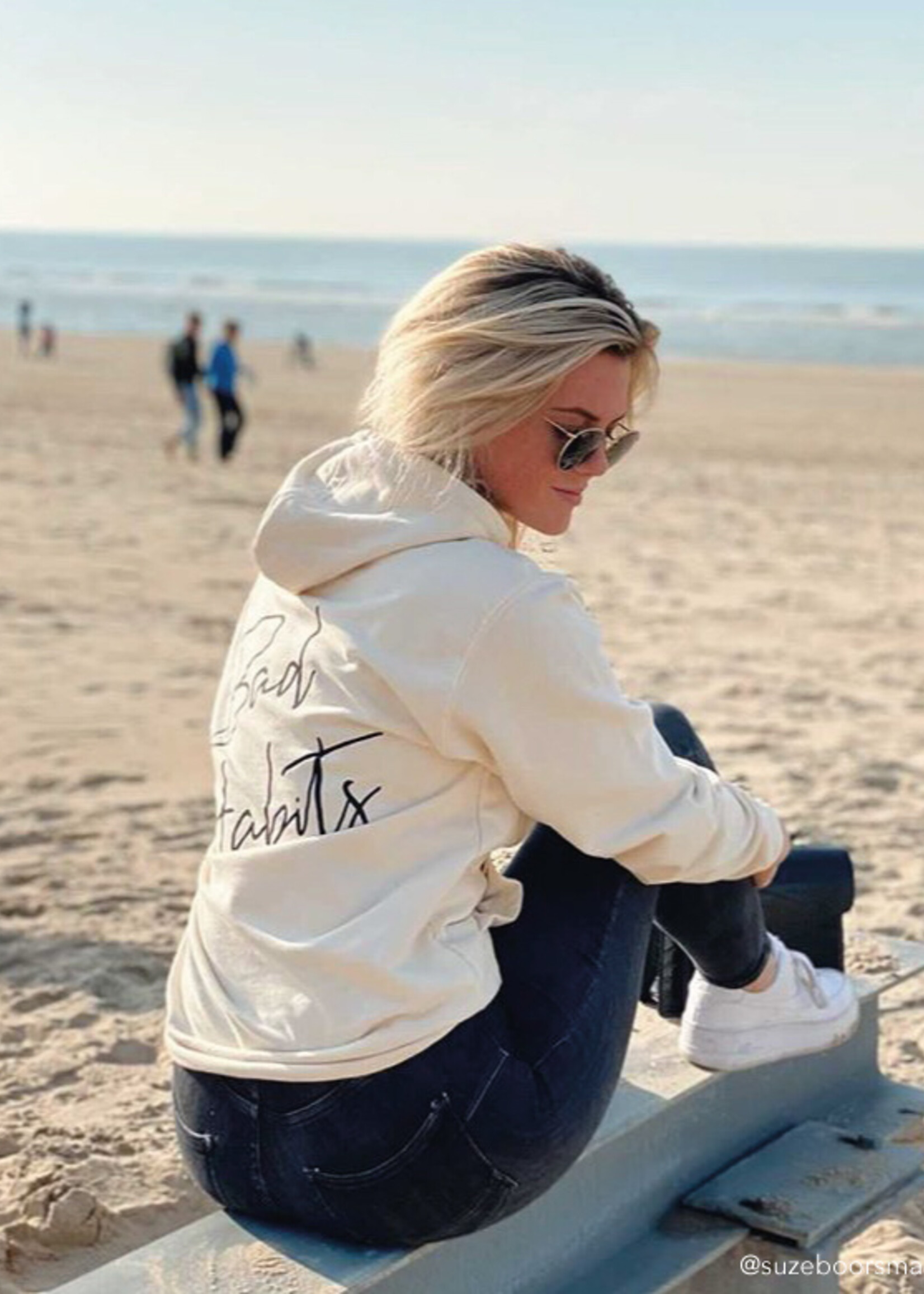 BAD HABITS SIGNATURE HOODIE CREAM