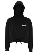 BABE CROPPED OVERSIZED HOODIE BLACK