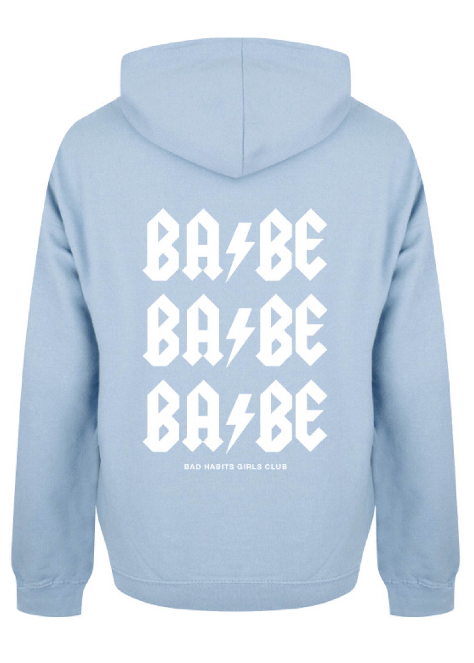 BABE BABE BABE HOODIE SOFT BLUE