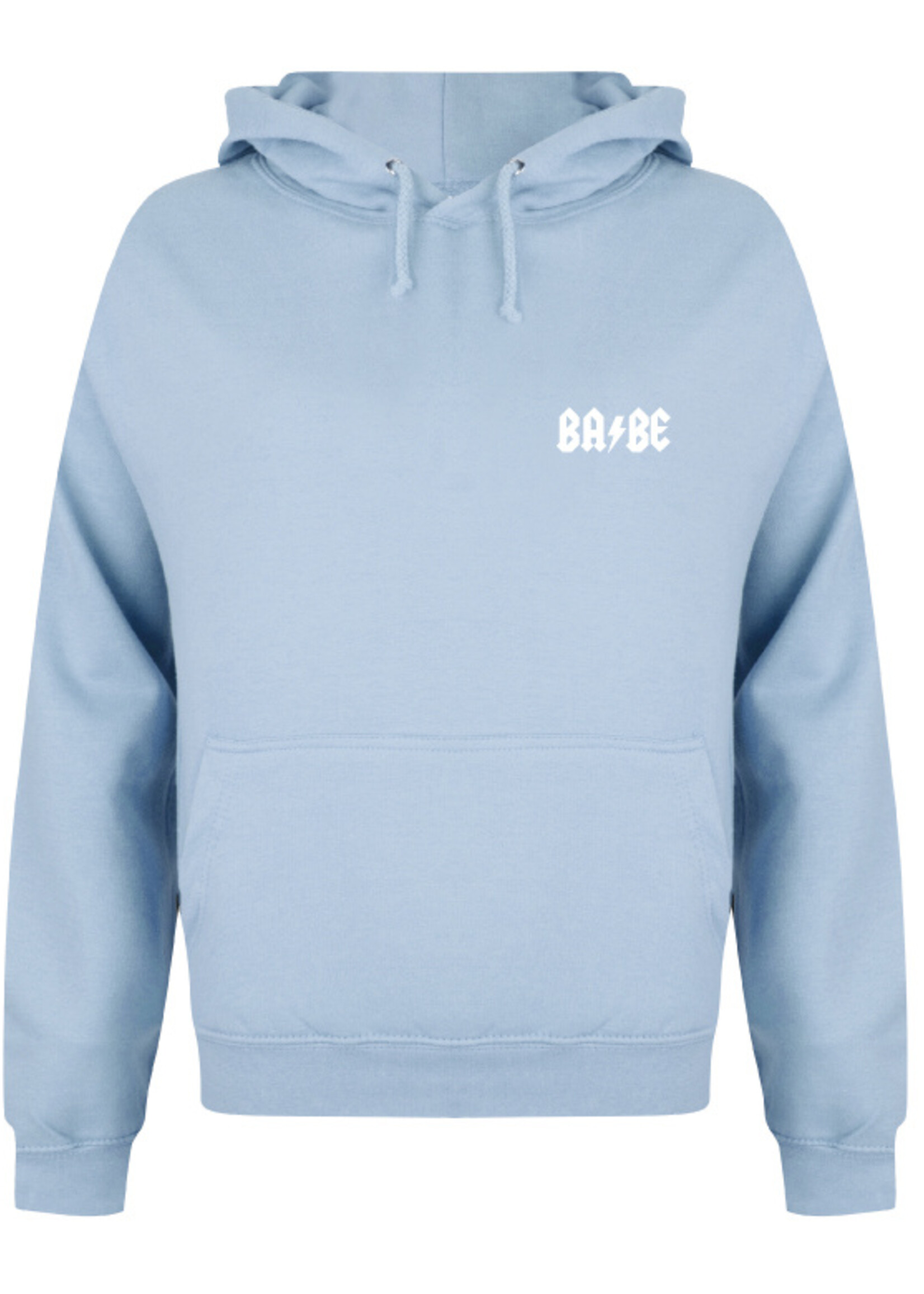 BABE BABE BABE HOODIE SOFT BLUE