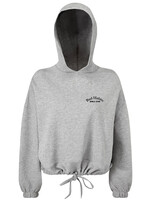 COUTURE CROPPED OVERSIZED HOODIE GREY