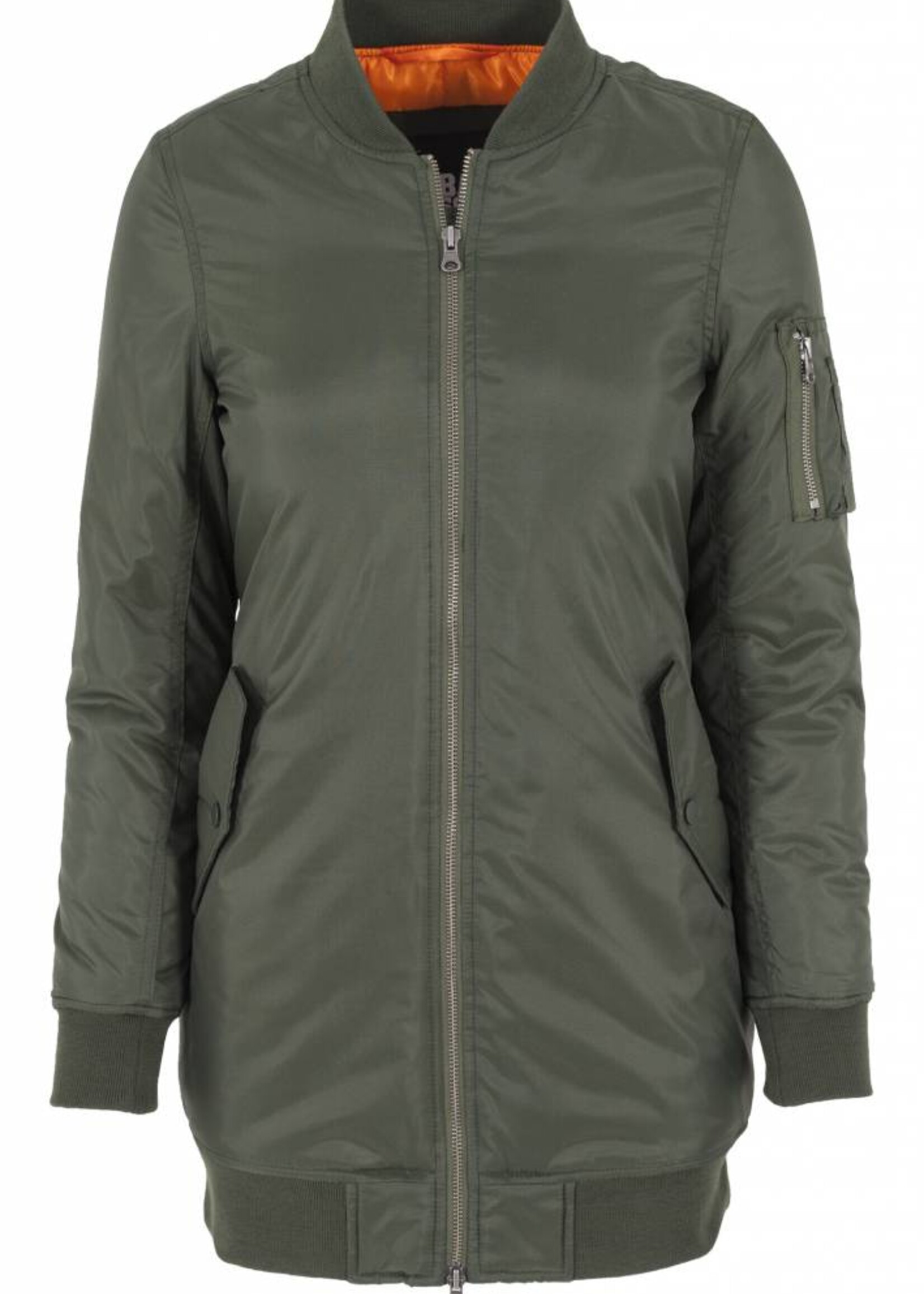 BASIC LONG BOMBER JKT OLIVE (WMN)