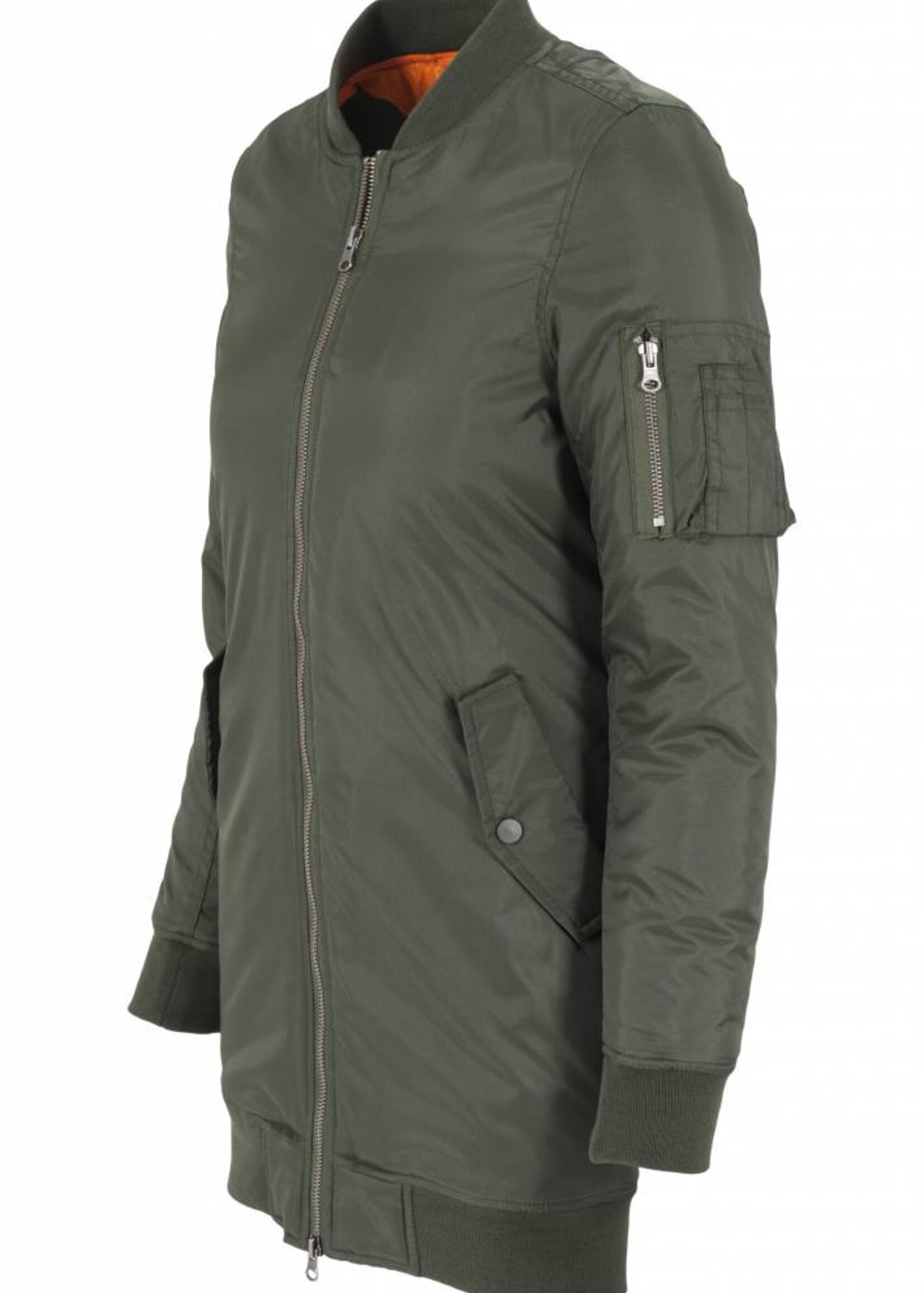 BASIC LONG BOMBER JKT OLIVE (WMN)
