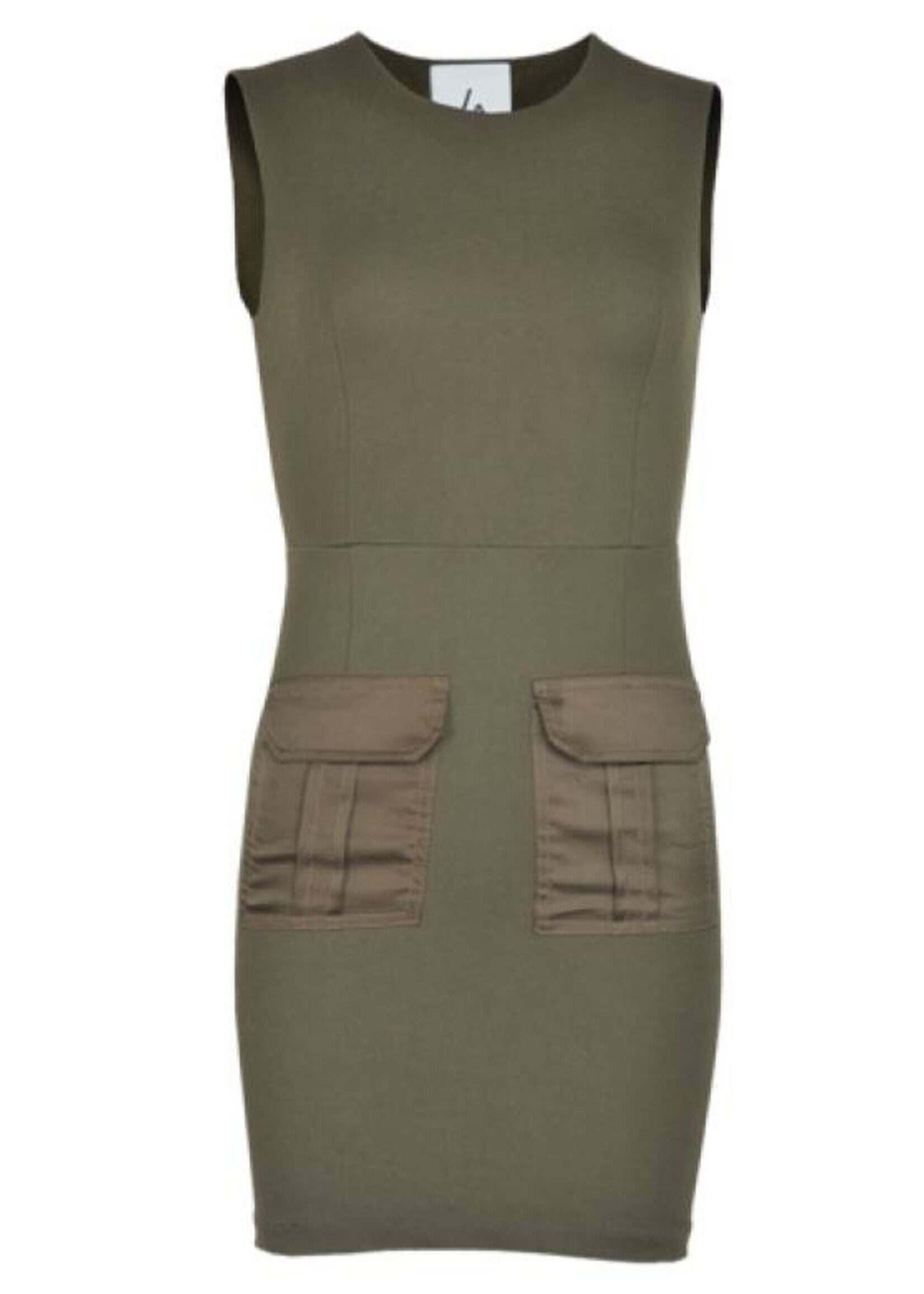 LA SISTERS POCKET DRESS ARMY