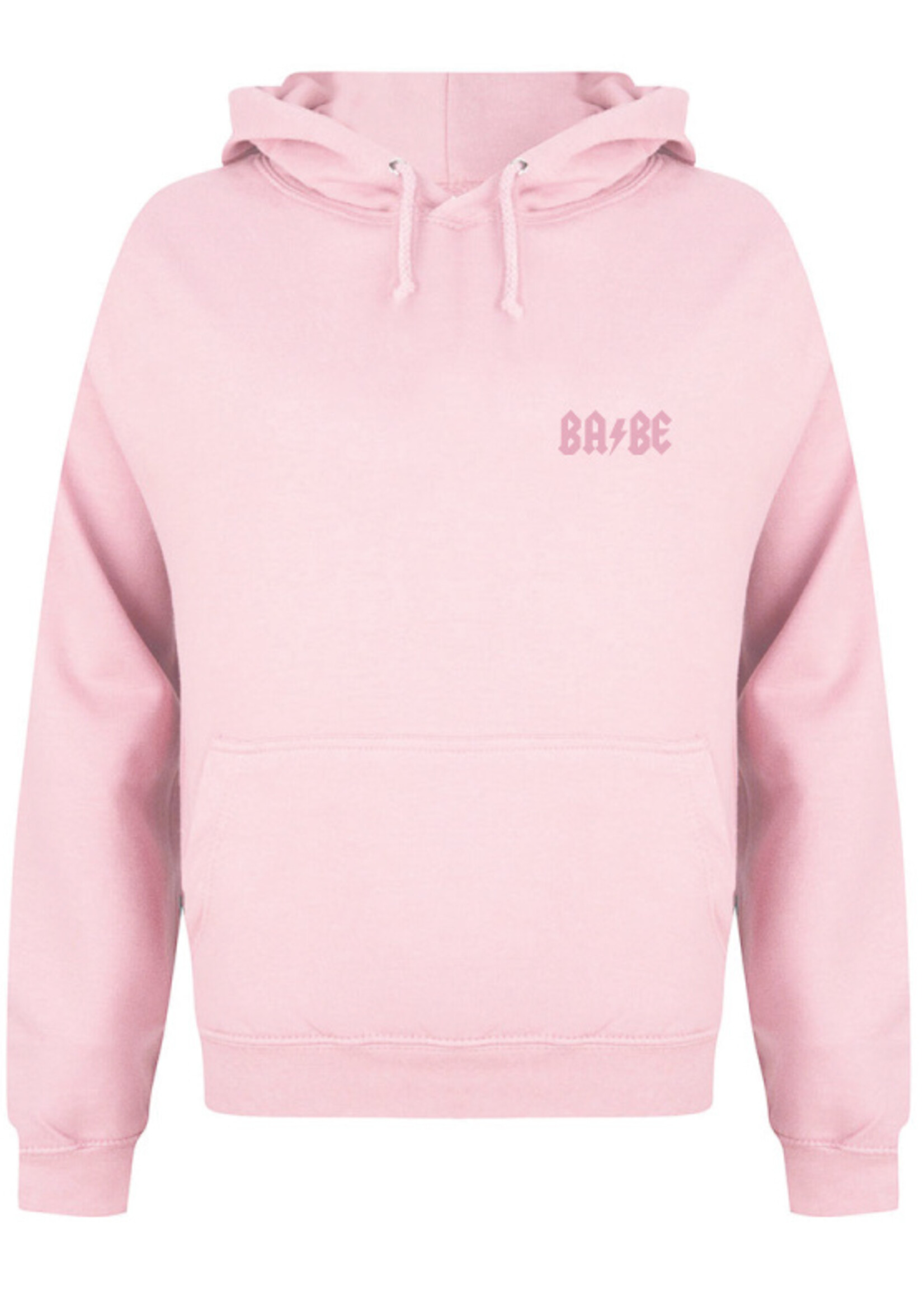 BABE BABE BABE HOODIE SOFT PINK