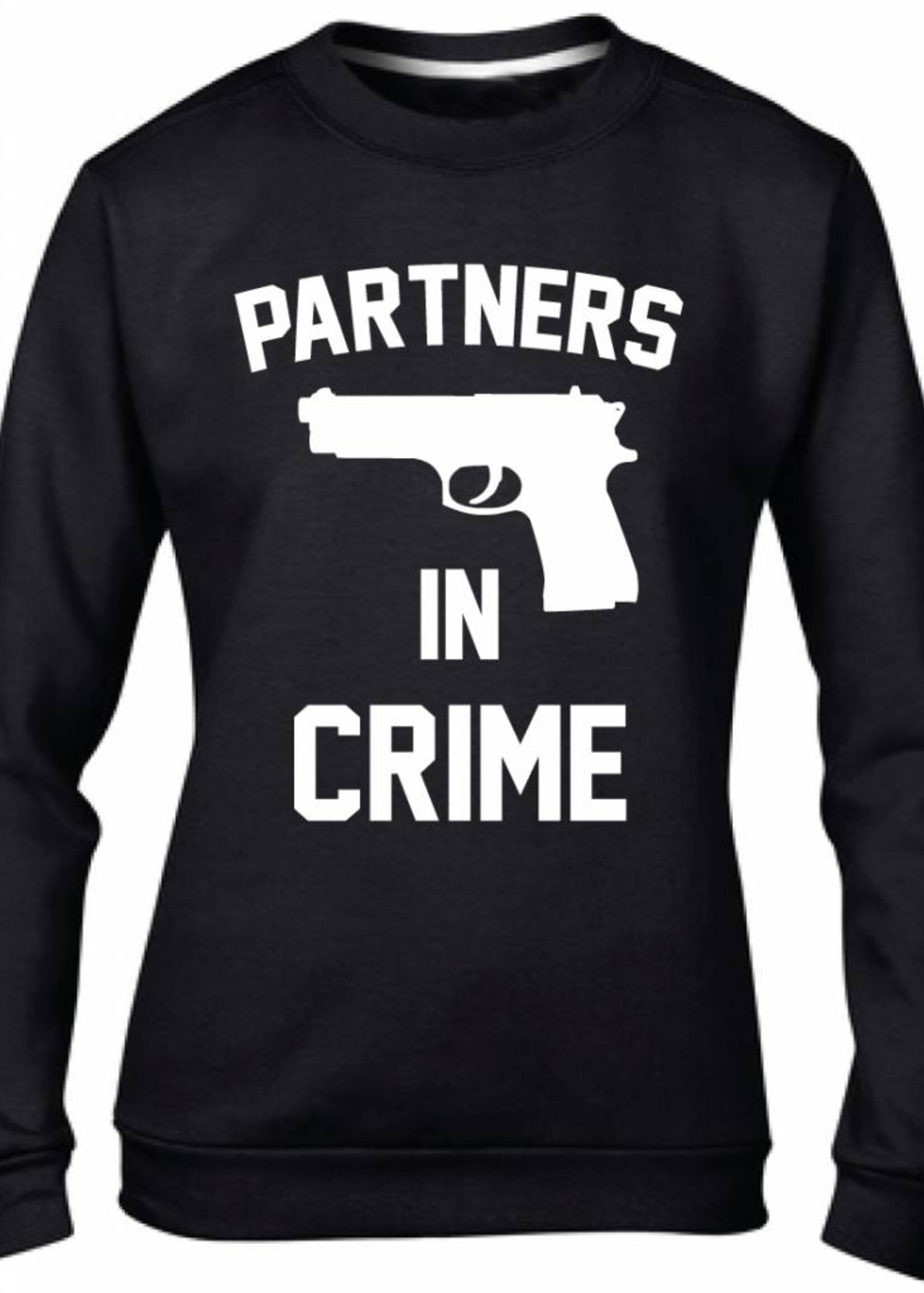 PARTNERS IN CRIME GUN COUPLE SWEATERS