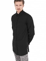 SIDE-ZIP LONG FLANNEL SHIRT BLACK (MEN)