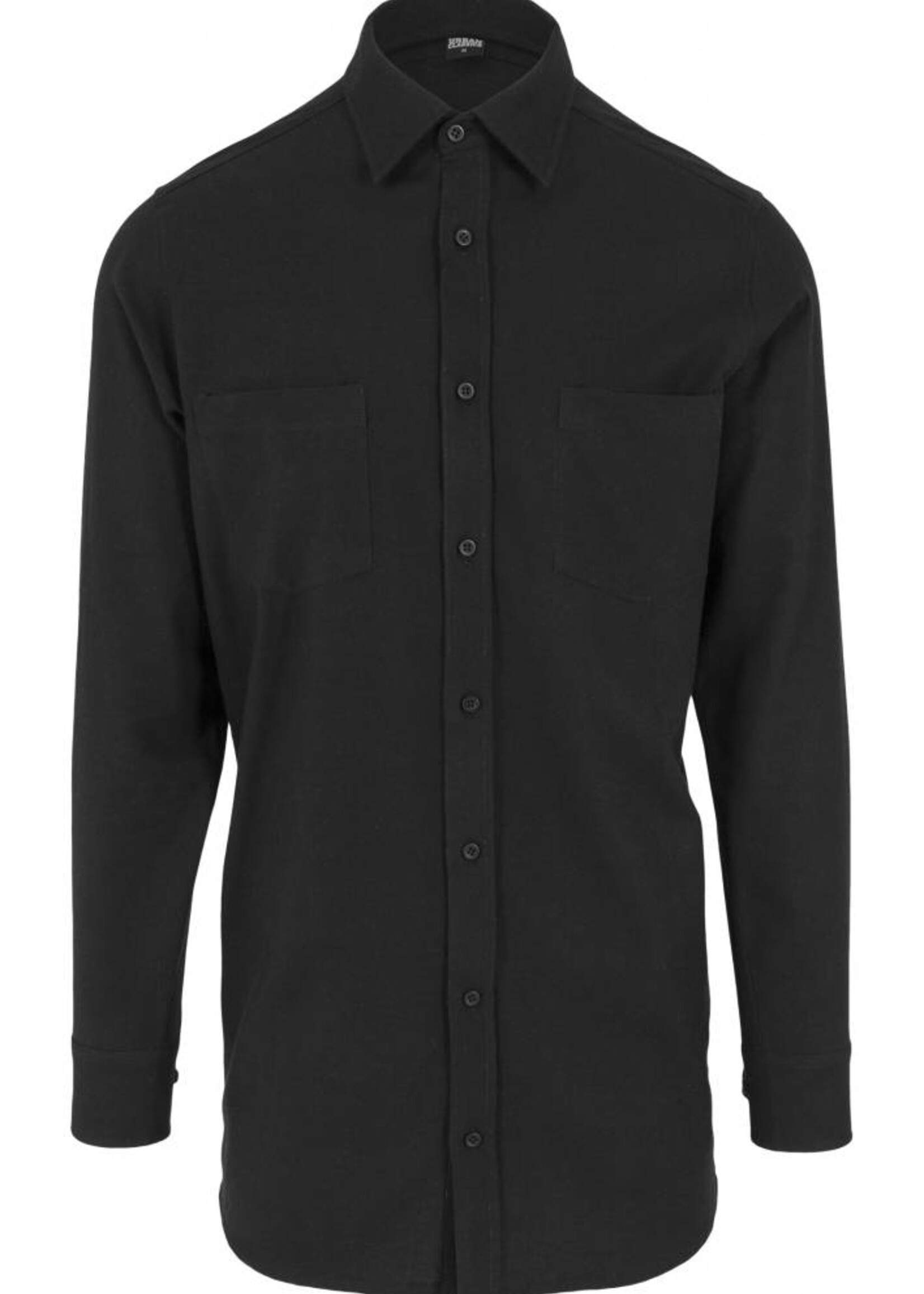 SIDE-ZIP LONG FLANNEL SHIRT BLACK (MEN)