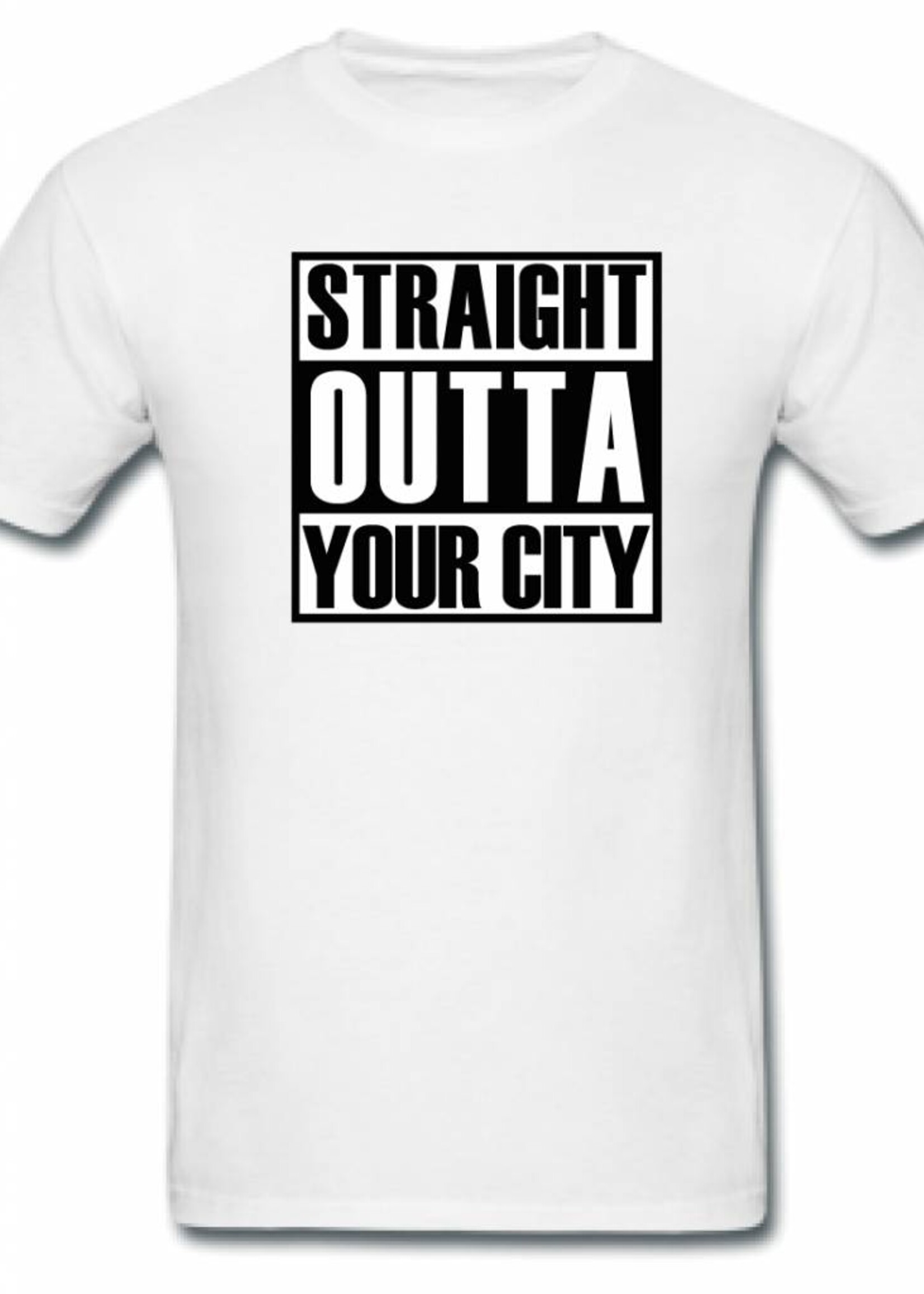 CUSTOM STRAIGHT OUTTA YOUR CITY TEE (MEN)