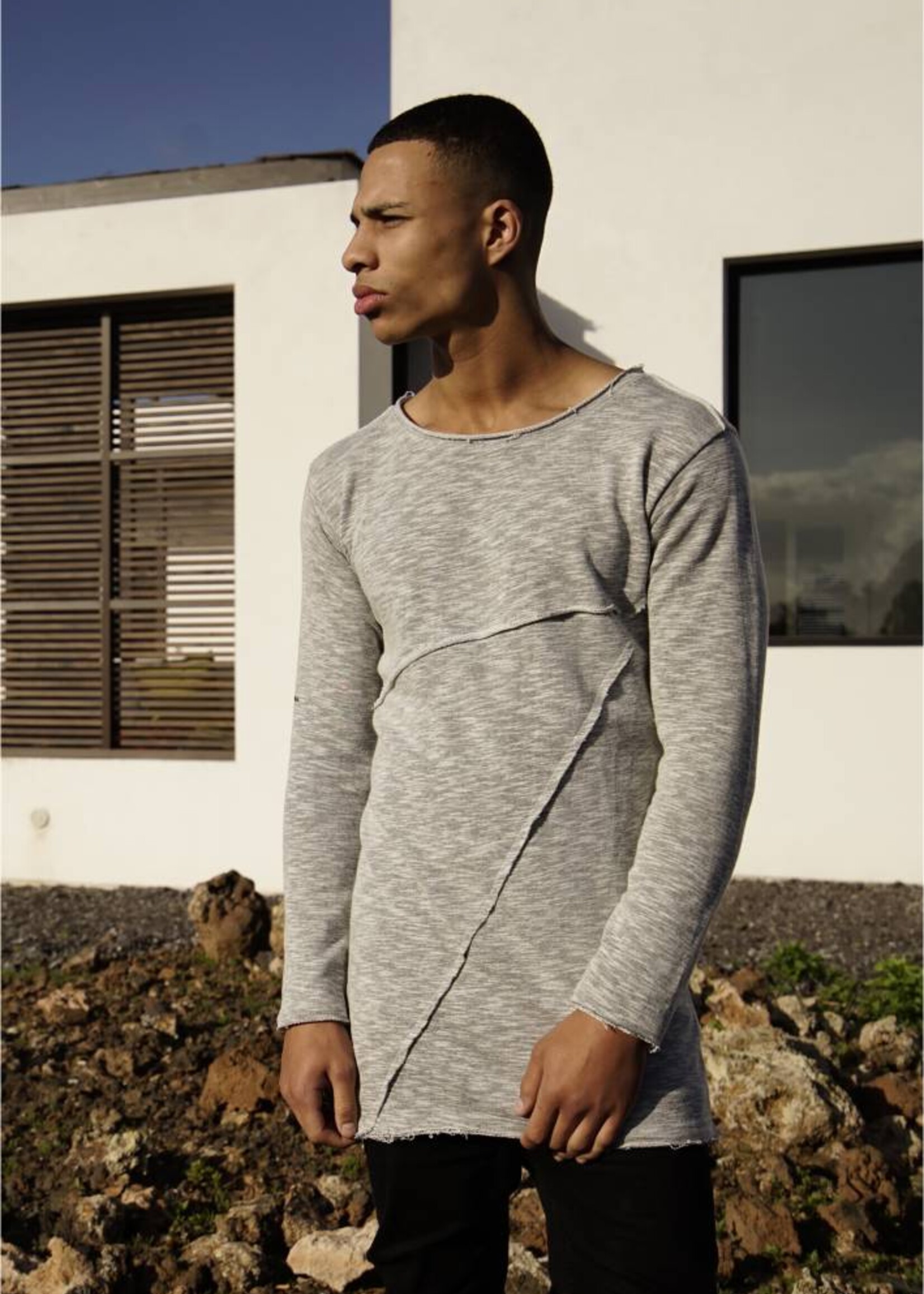TERRY LONG CREW LIGHT GREY