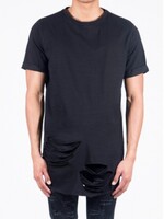 SIXTH JUNE DESTROYED LONG TEE BLACK (MEN)