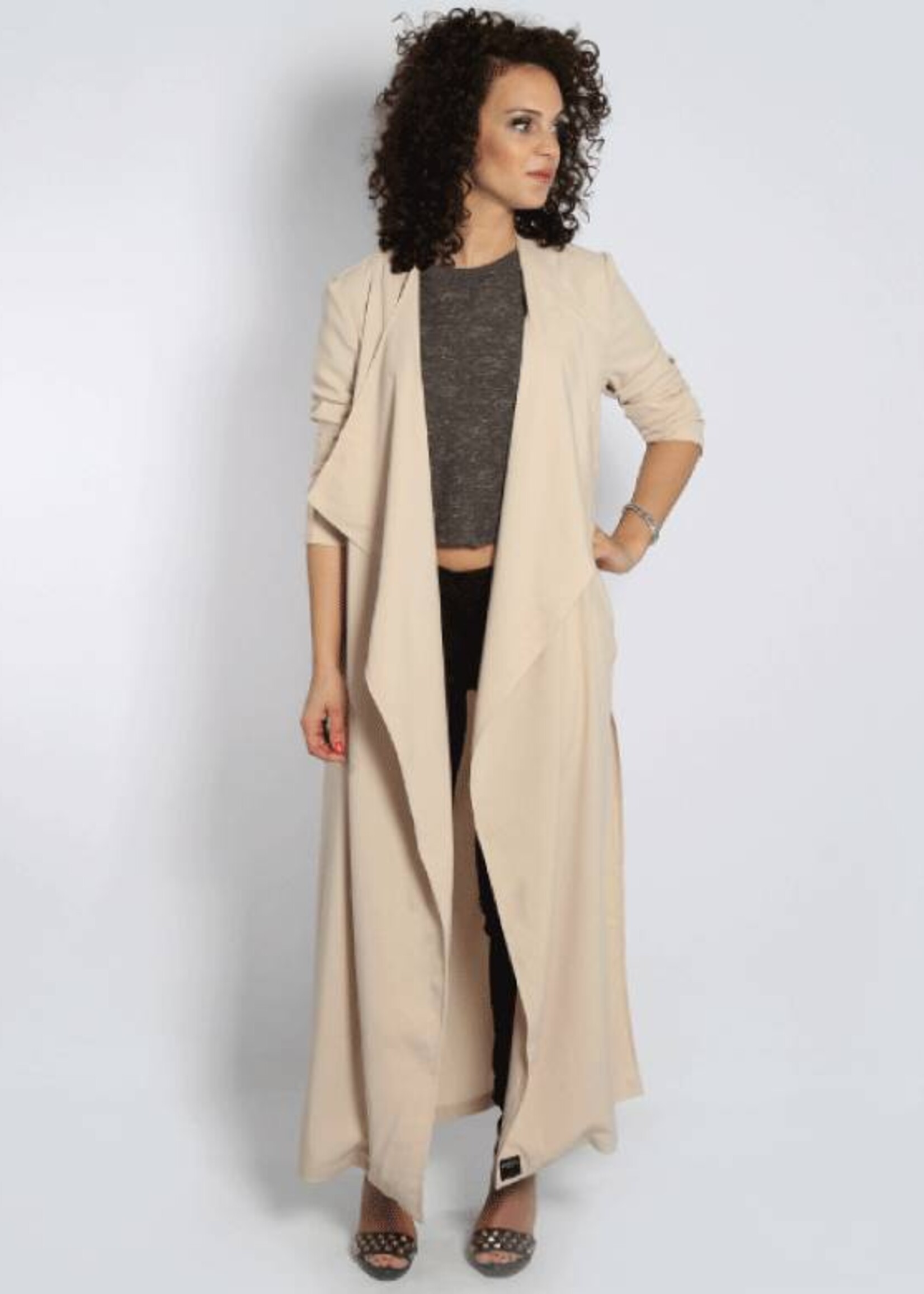 SIXTH JUNE LONG TRENCHCOAT BEIGE