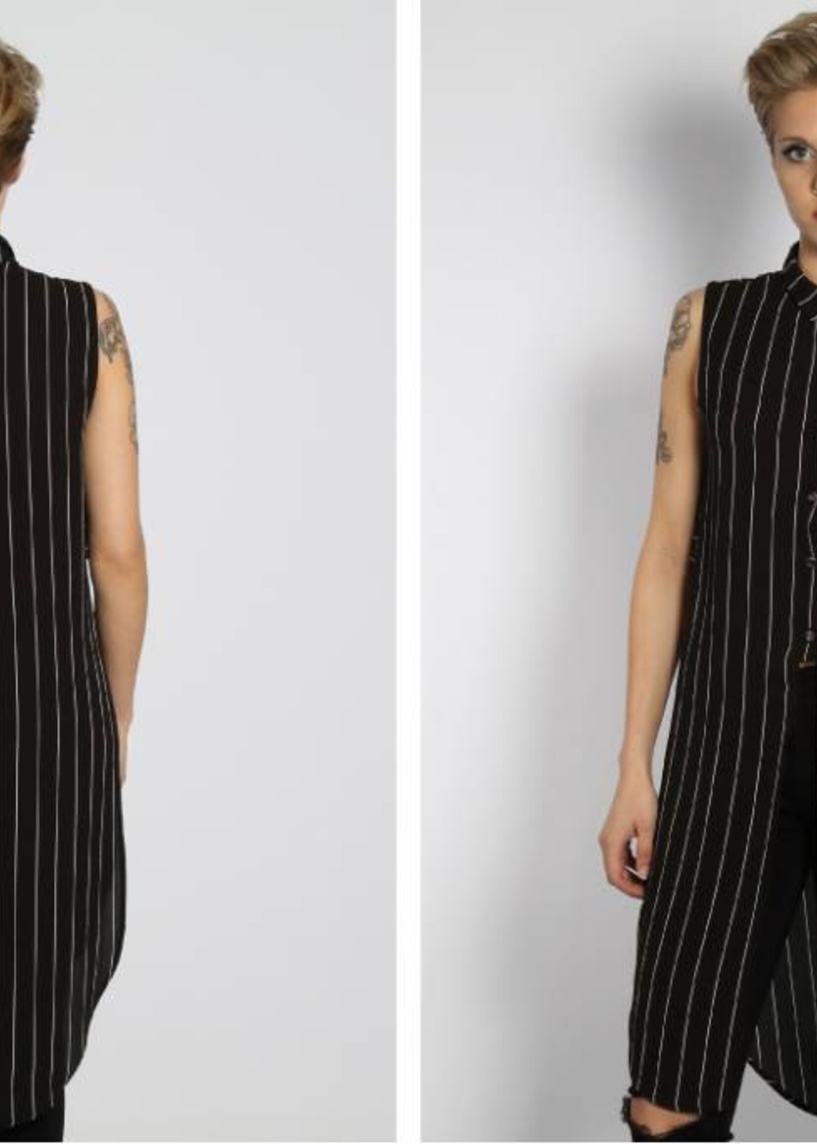 SLEEVELESS STRIPED SHIRT