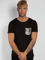 MARBLE POCKET TEE BLACK