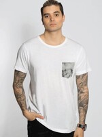 MARBLE POCKET TEE WHITE