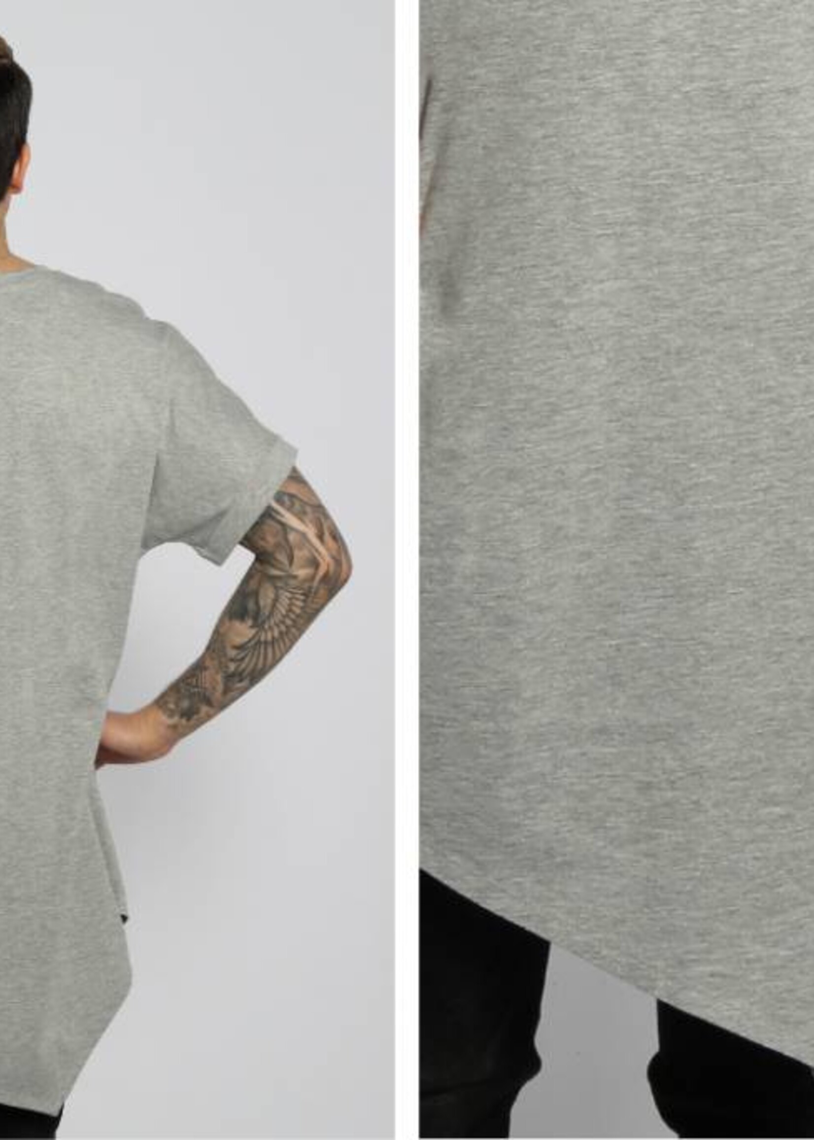 ASYMMETRIC LONG TEE GREY