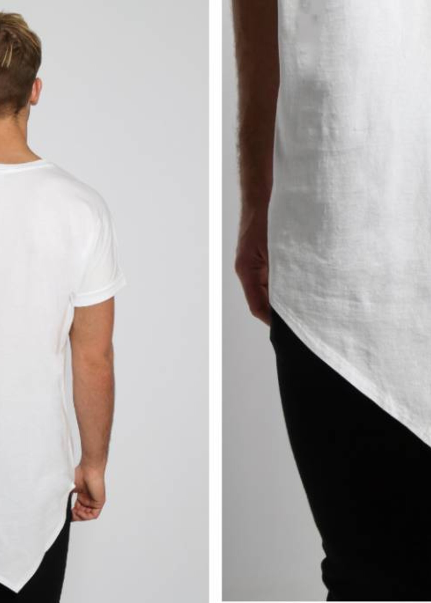 ASYMMETRIC LONG TEE WHITE