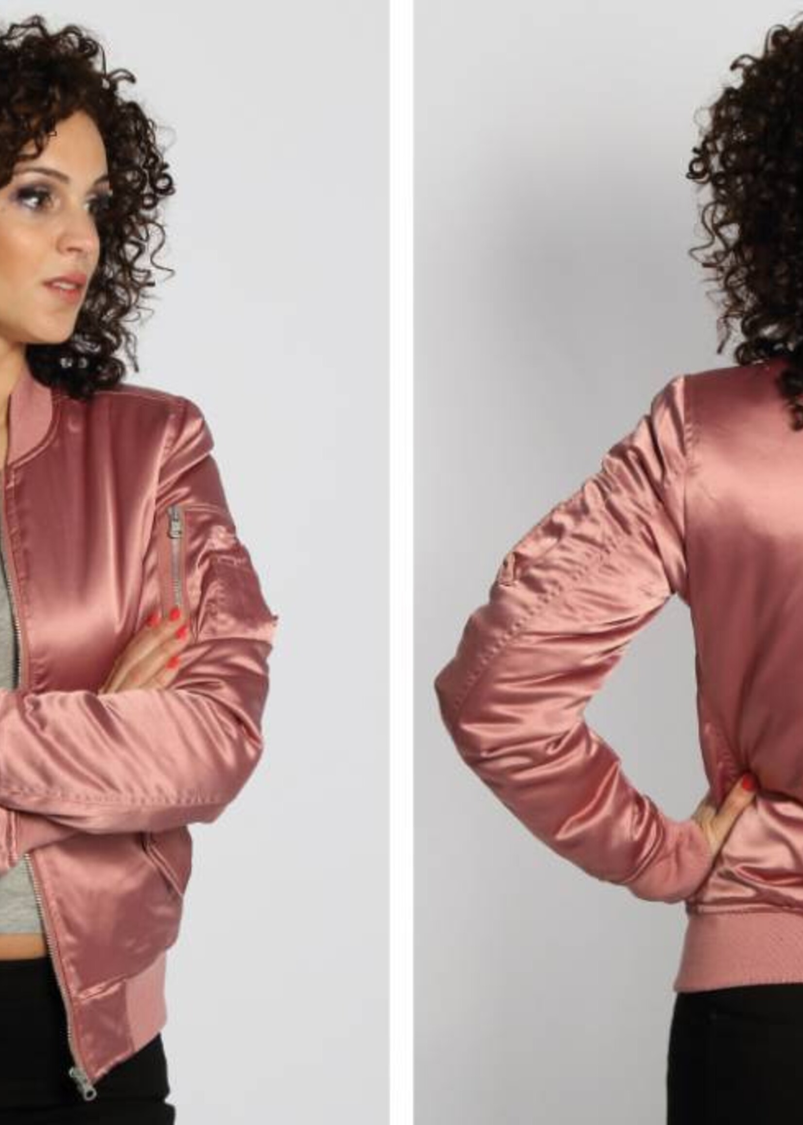 SATIN BOMBER ROSE (WMN)