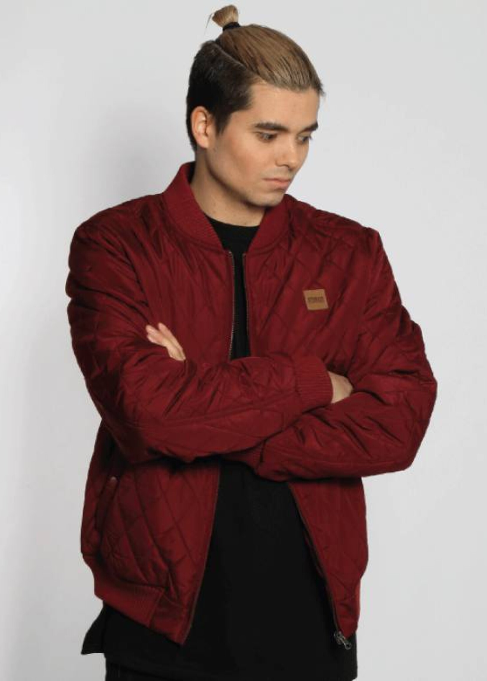 QUILT BOMBER JKT BURGUNDY (MEN)