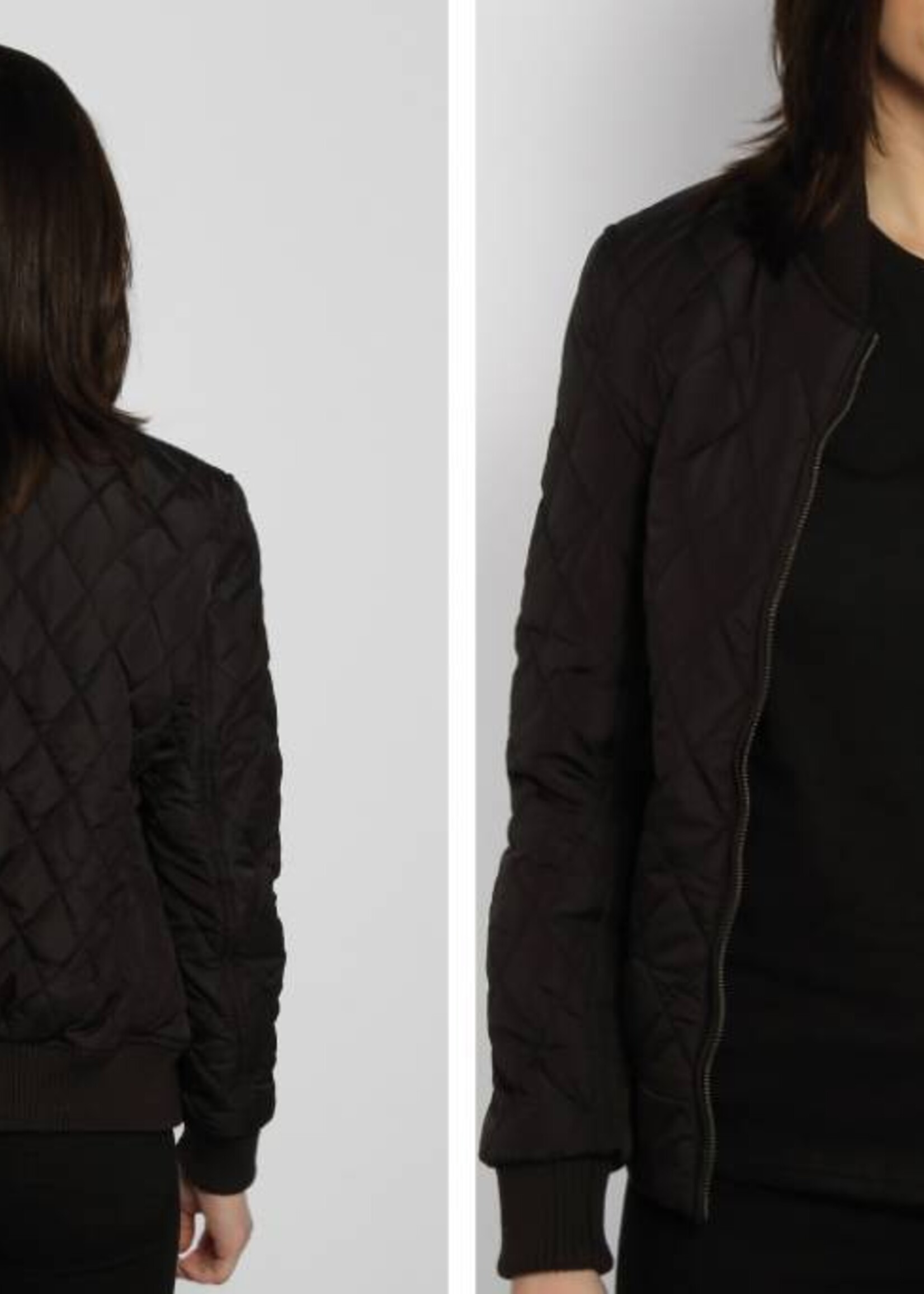 QUILT BOMBER JACKET BLACK (WMN)